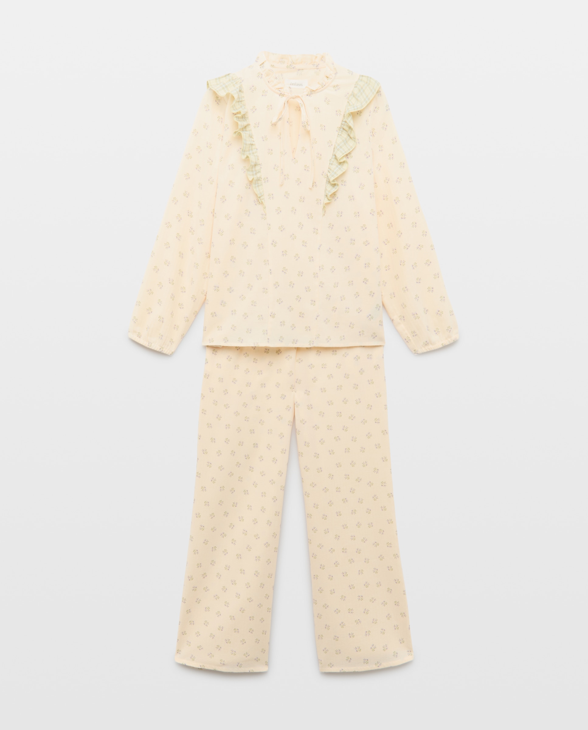 Pijama completo estampado de mujer - Énfasis - Morado Morado-3