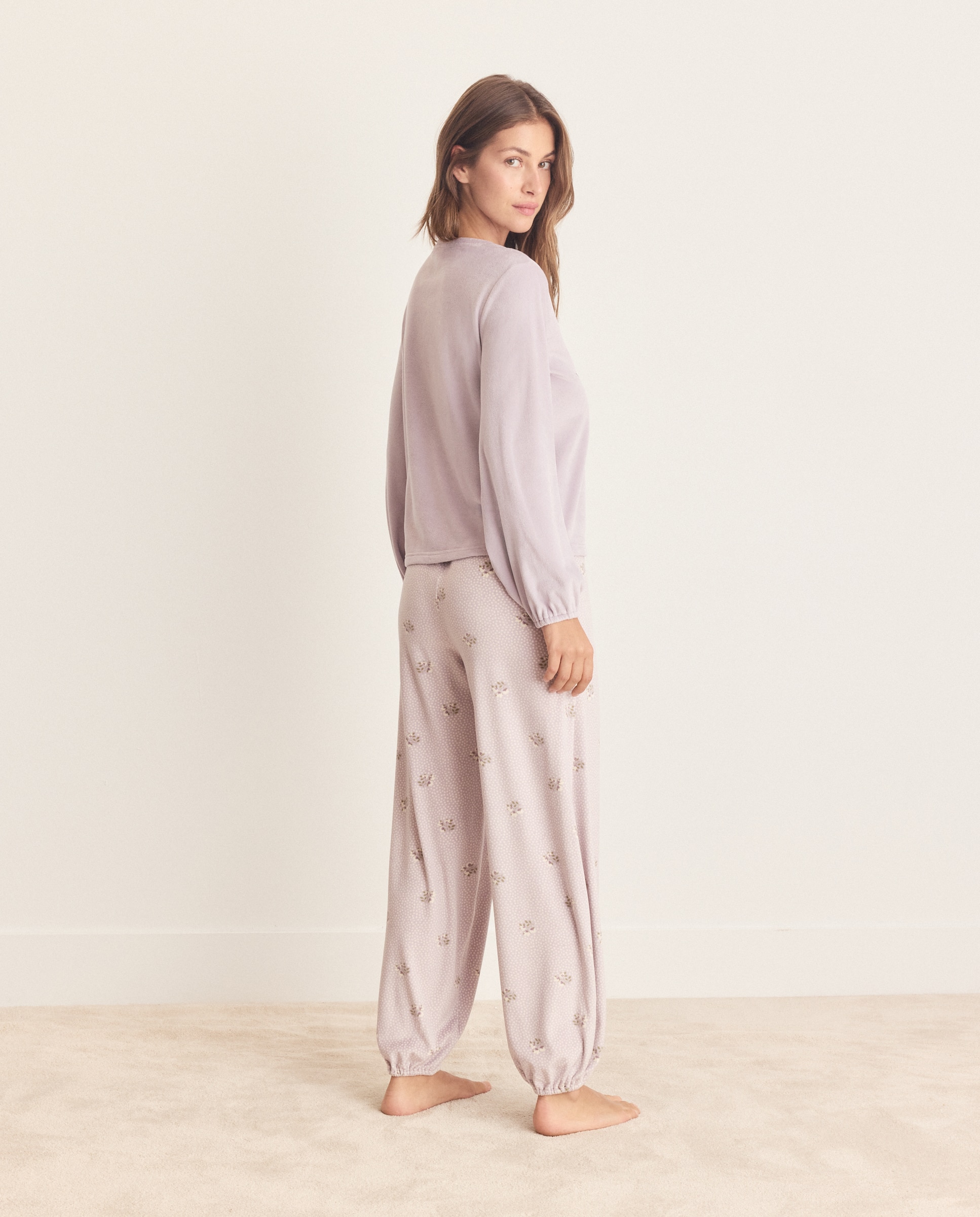 Pijama completo liso de mujer - Énfasis - 284 Lila 284 Lila-2