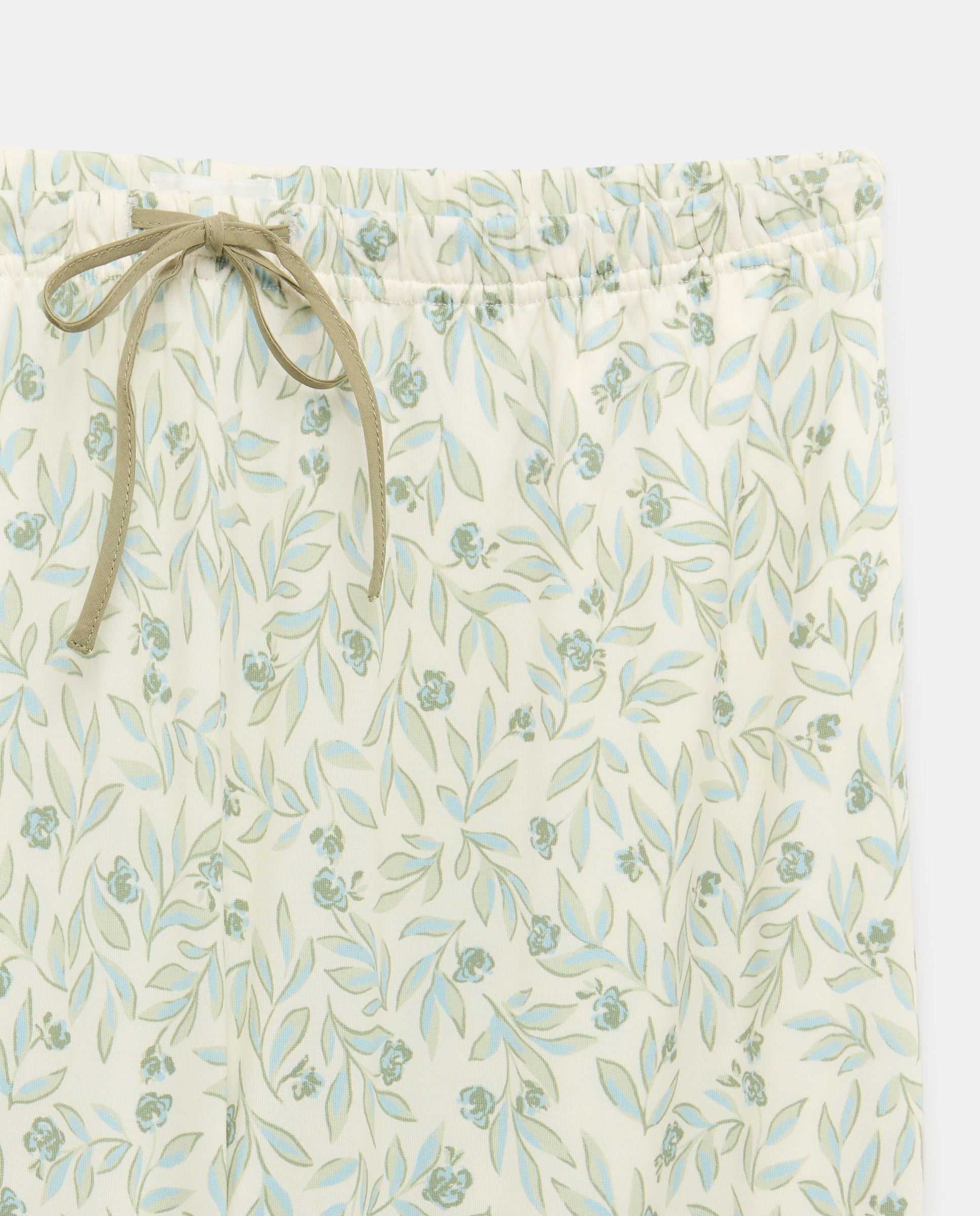 Pijama camisero estampado floral detalles contraste - Énfasis - Verde Verde-4