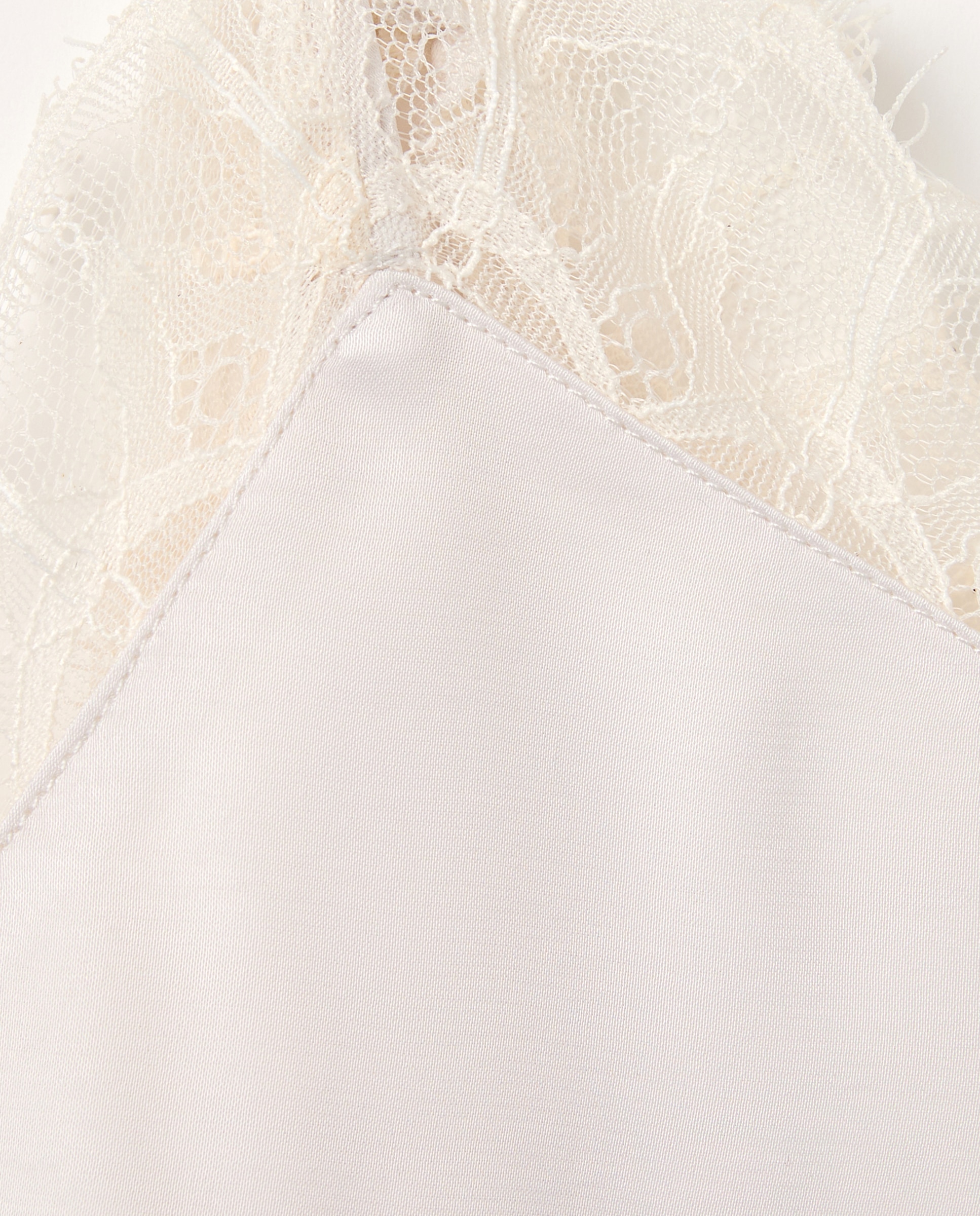 Pijama Acetinado com Alças Branco-6