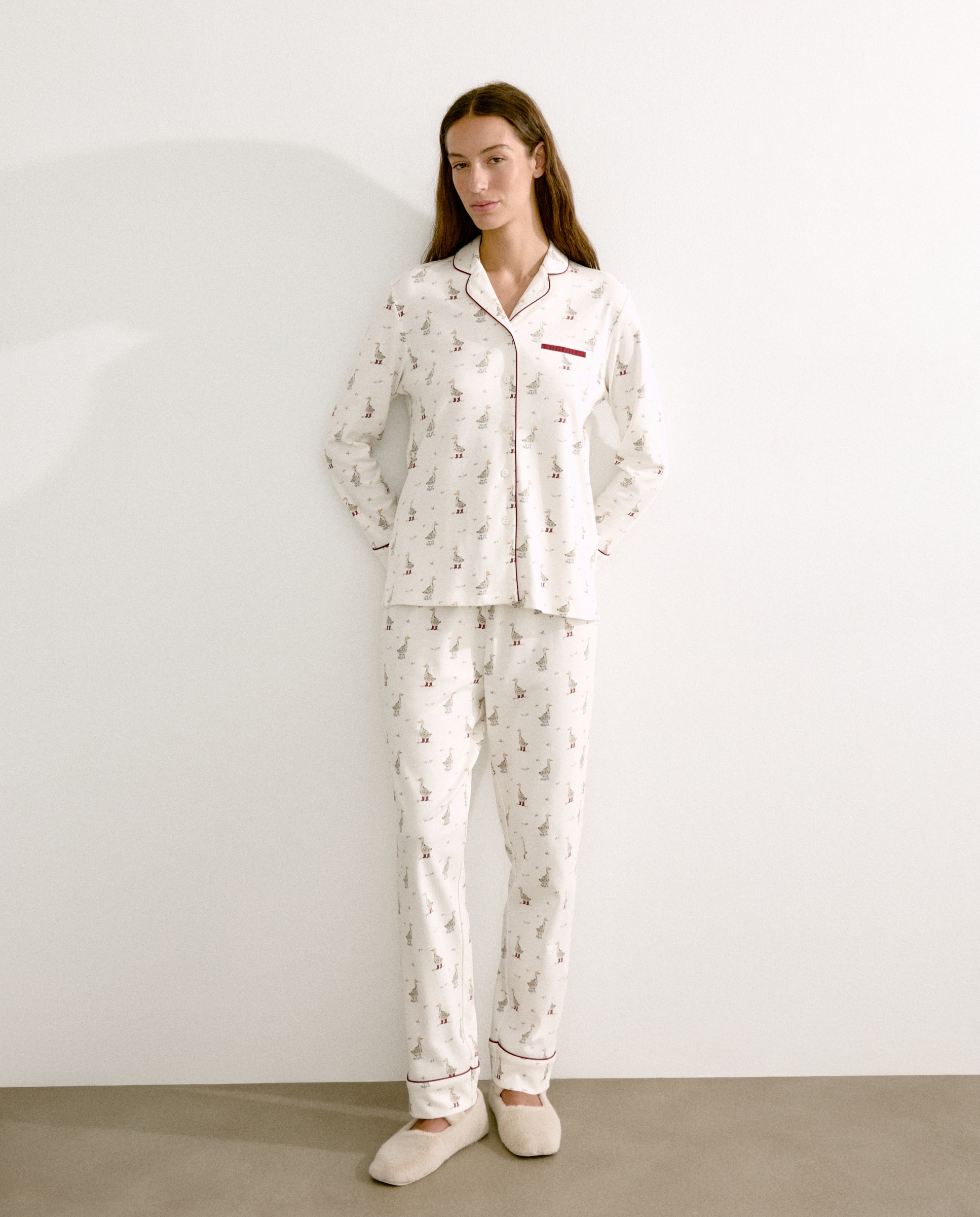 Pijama Camiseiro Branco-1