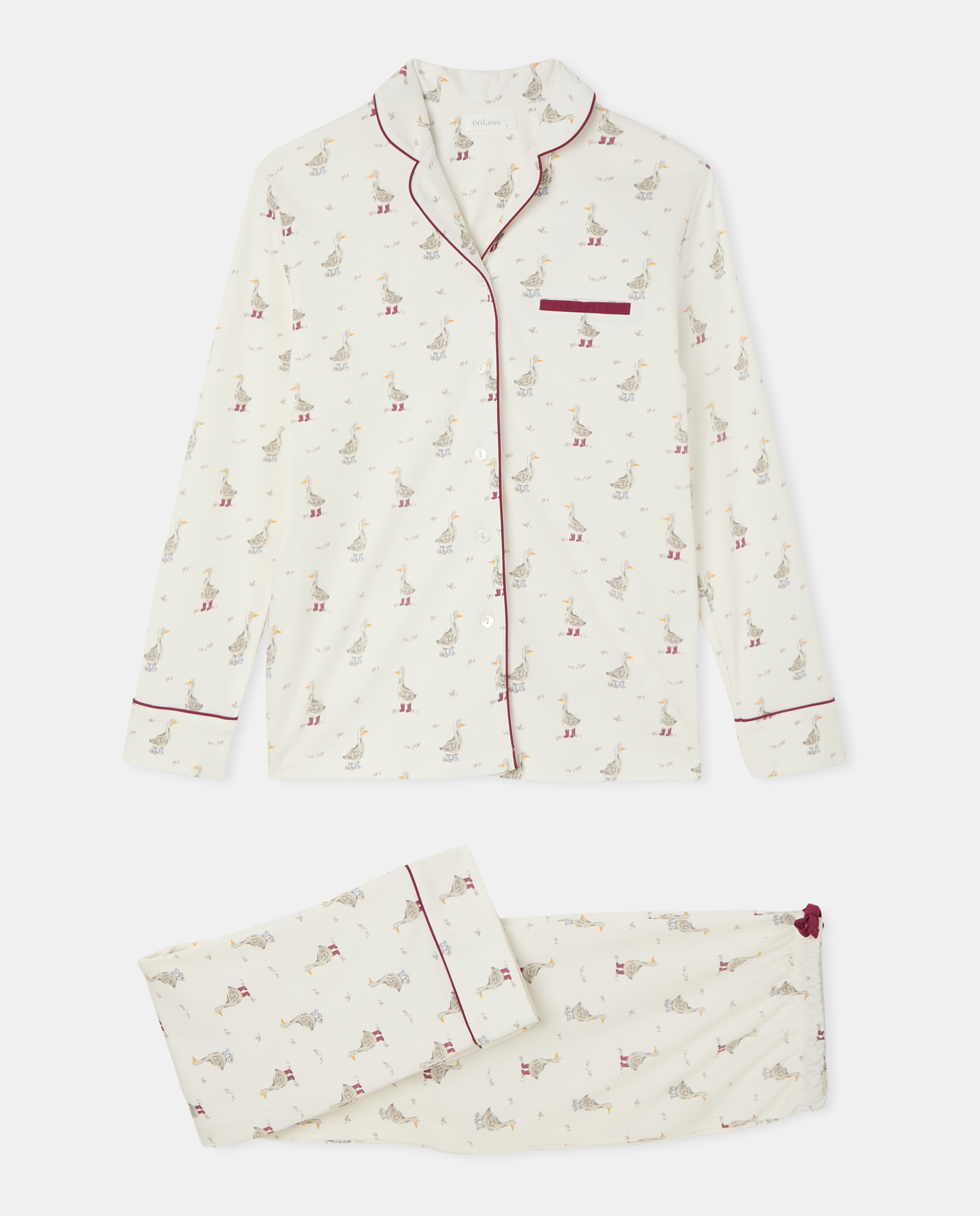 Pijama Camiseiro Branco-4