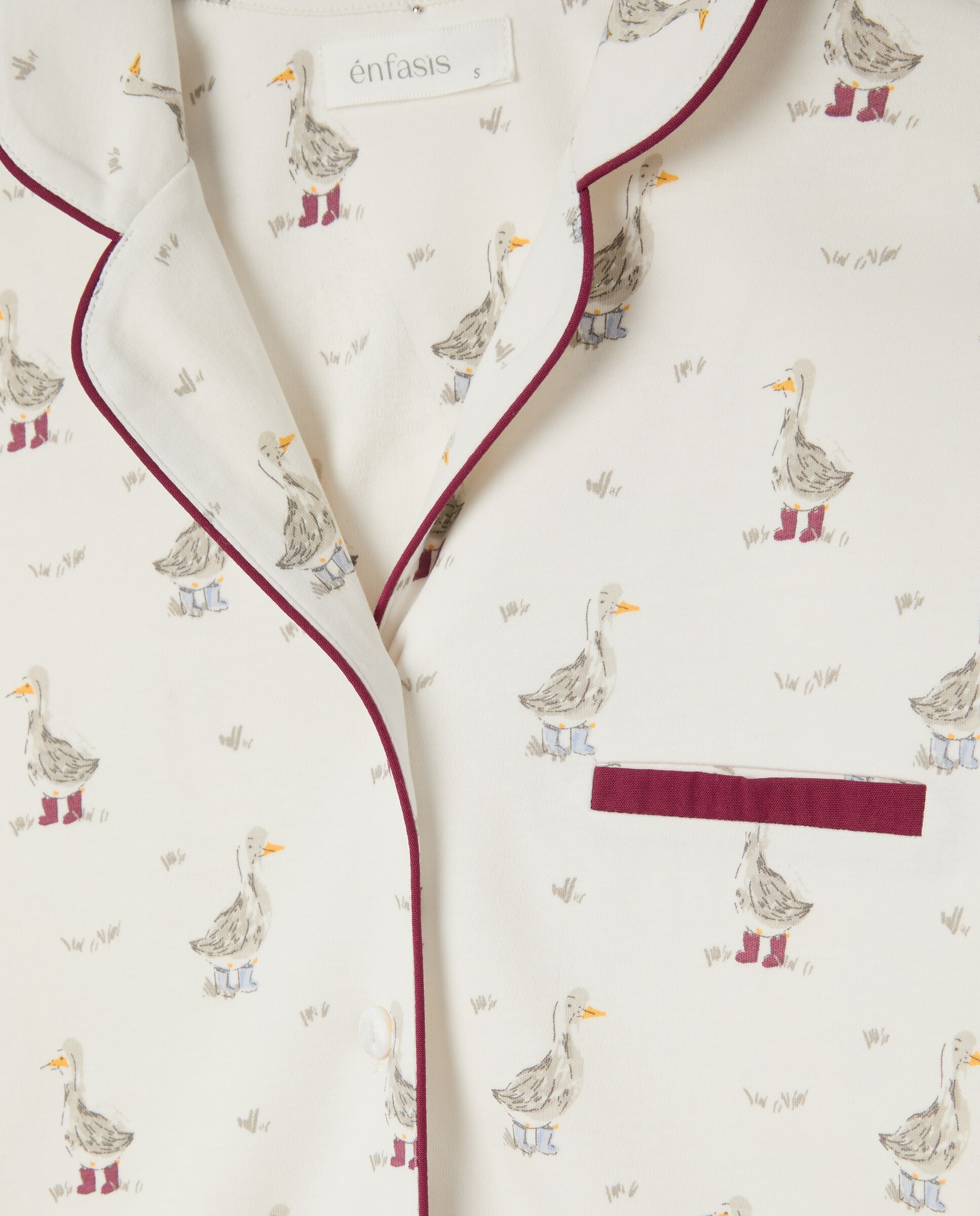 Pijama Camiseiro Branco-5