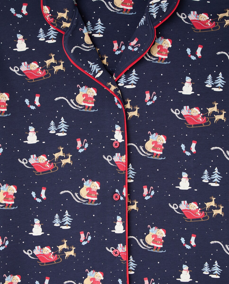 Pijama Natalício Azul-6