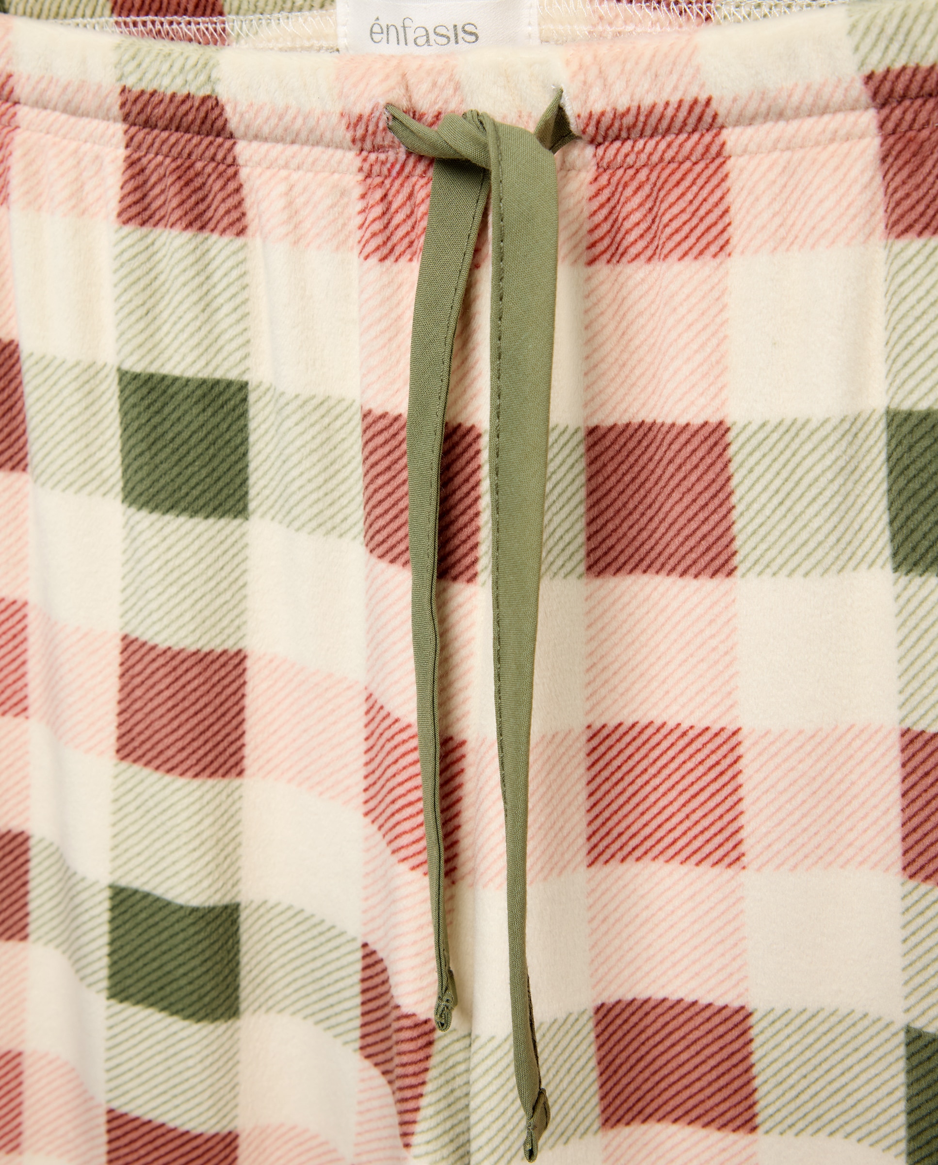 Pijama camisero cuadros navideños mujer - Énfasis - Verde Verde-2