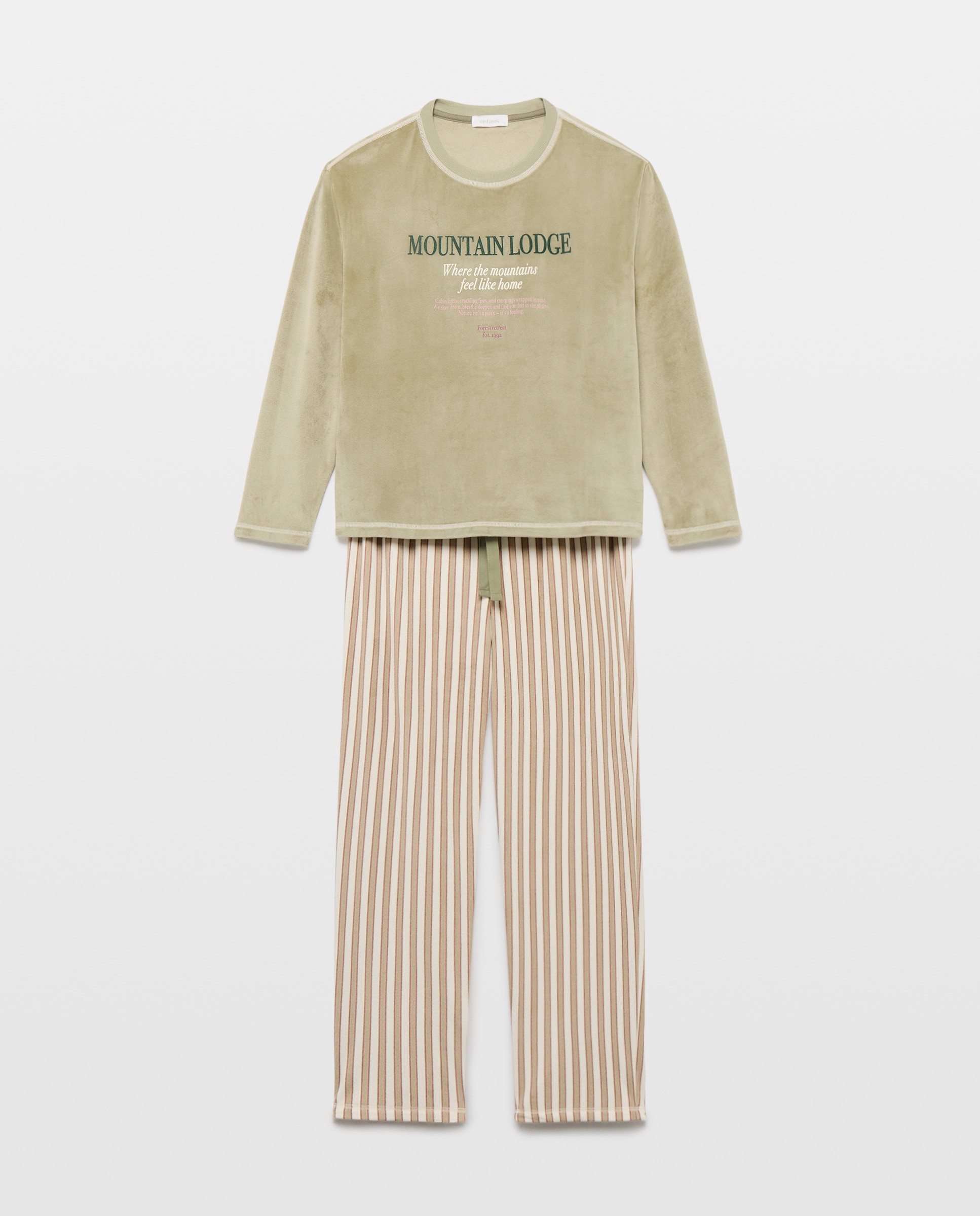 Imagen 0 de Pijama camiseta posicionado mujer Verde