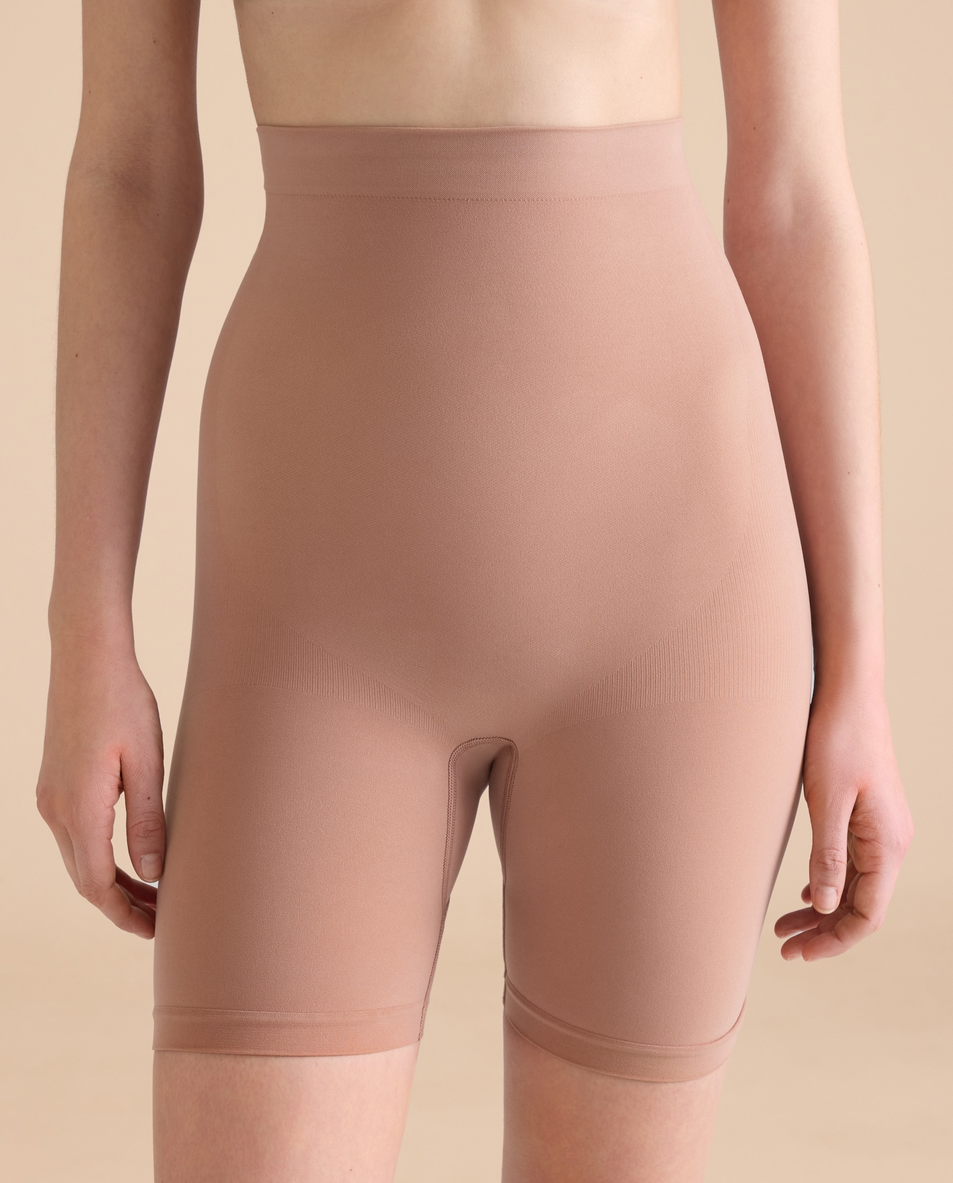 Pantalón de mujer moldeador sin costuras - Énfasis - Tostado Tostado-2