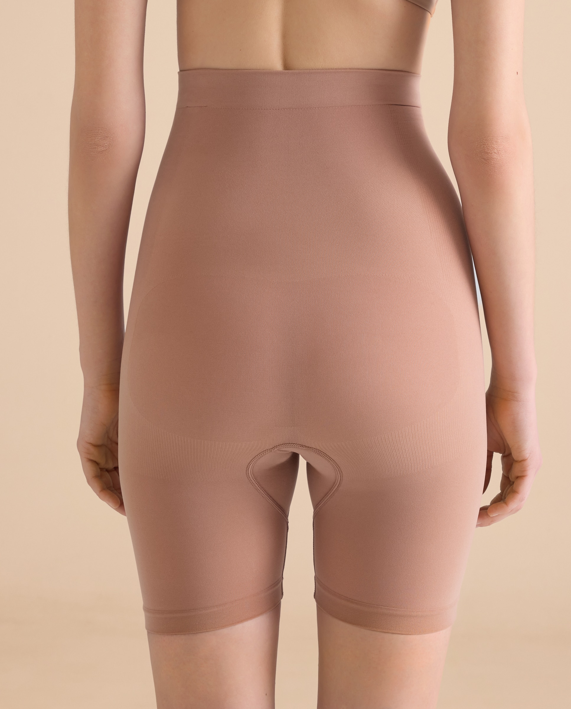 Pantalón de mujer moldeador sin costuras - Énfasis - Tostado Tostado-3