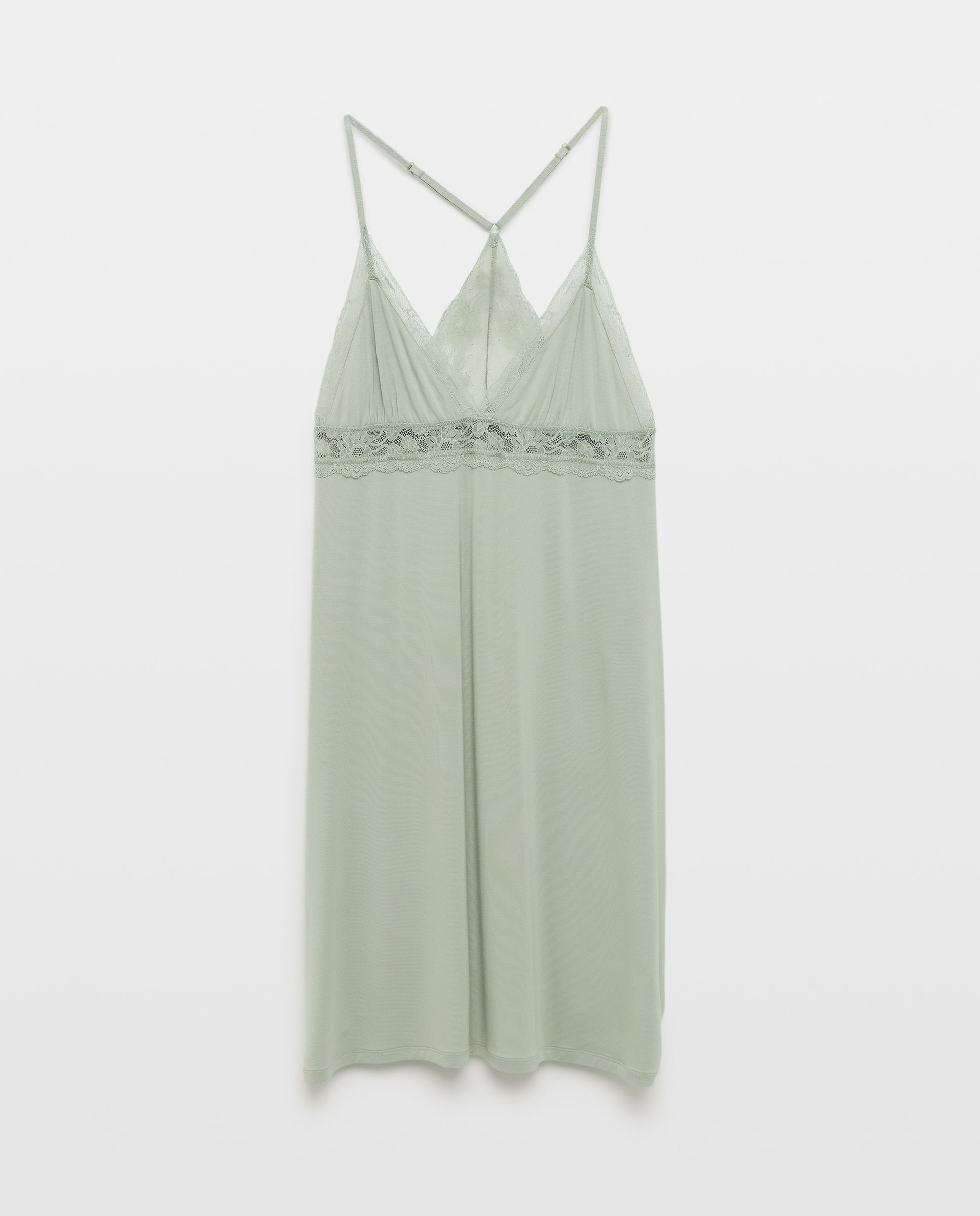 Camisa de Dormir de Viscose com Estampado Verde-3