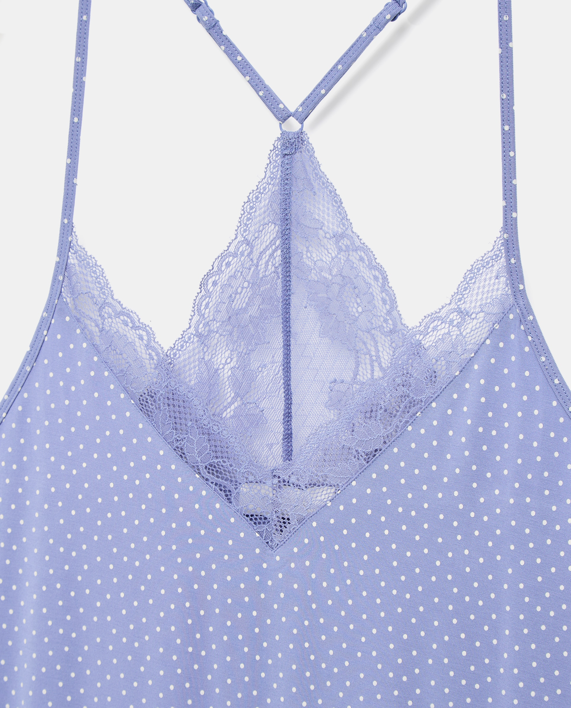Camisa de Dormir de Viscose com Estampado Azul-4