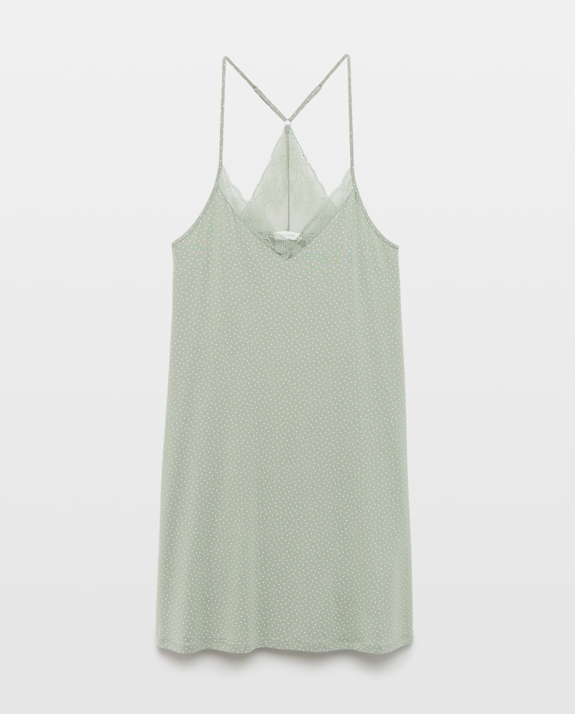 Camisa de Dormir de Viscose com Estampado Verde-3