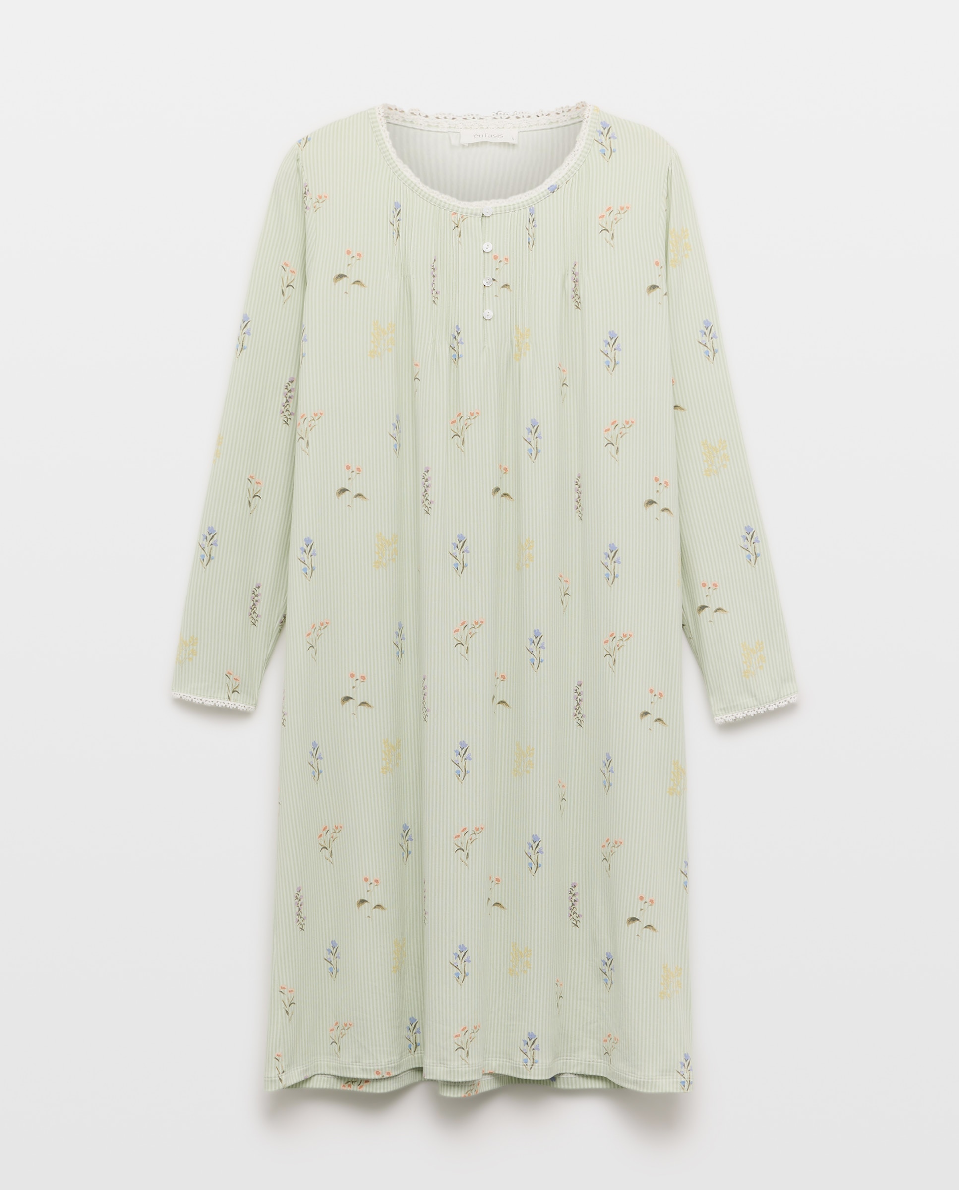 Camisa de Dormir com Estampado Floral e Carcela Multicolor-3