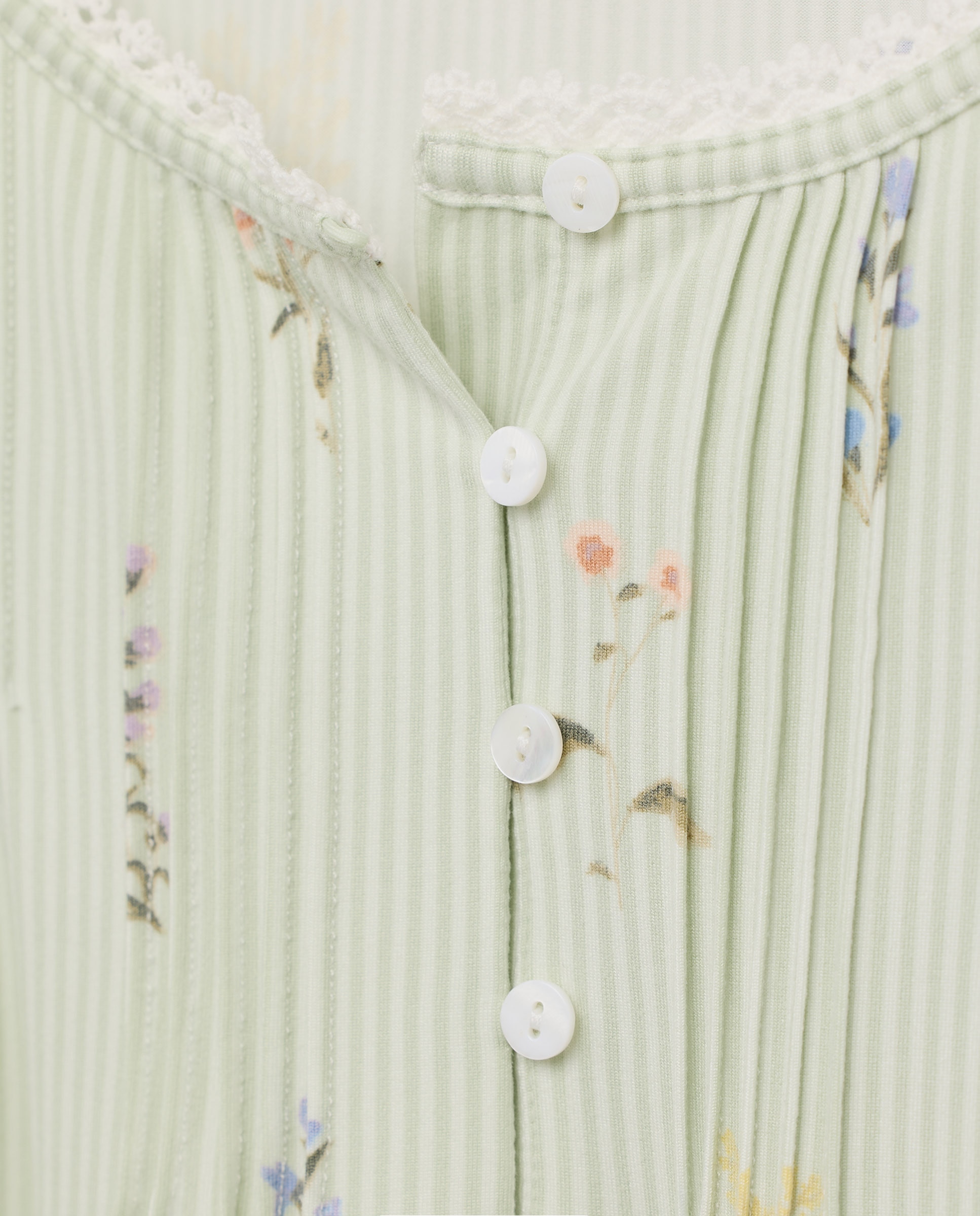 Camisa de Dormir com Estampado Floral e Carcela Multicolor-4