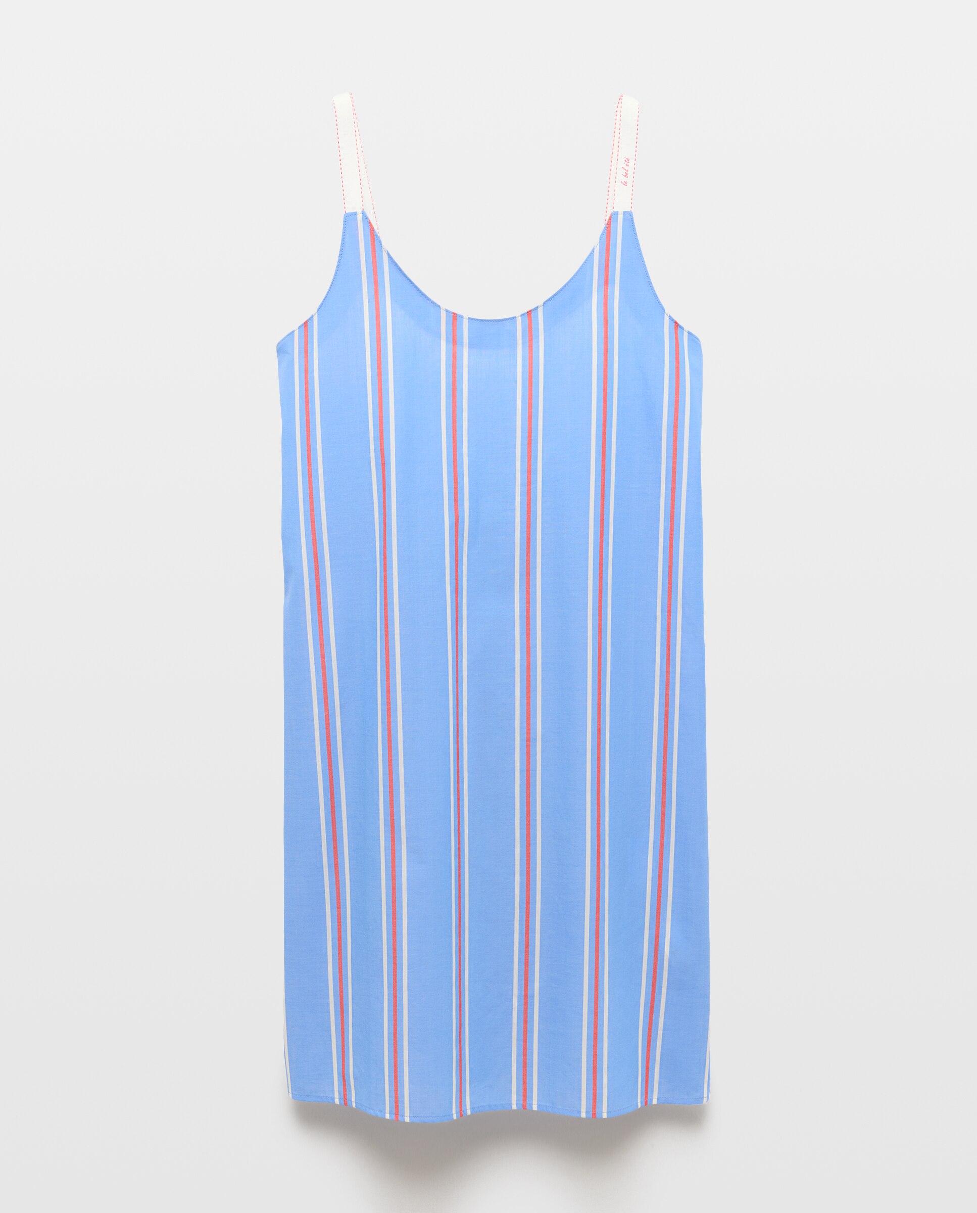 Camisón de tirantes con rayas tejidas - Énfasis - Azul Azul-4