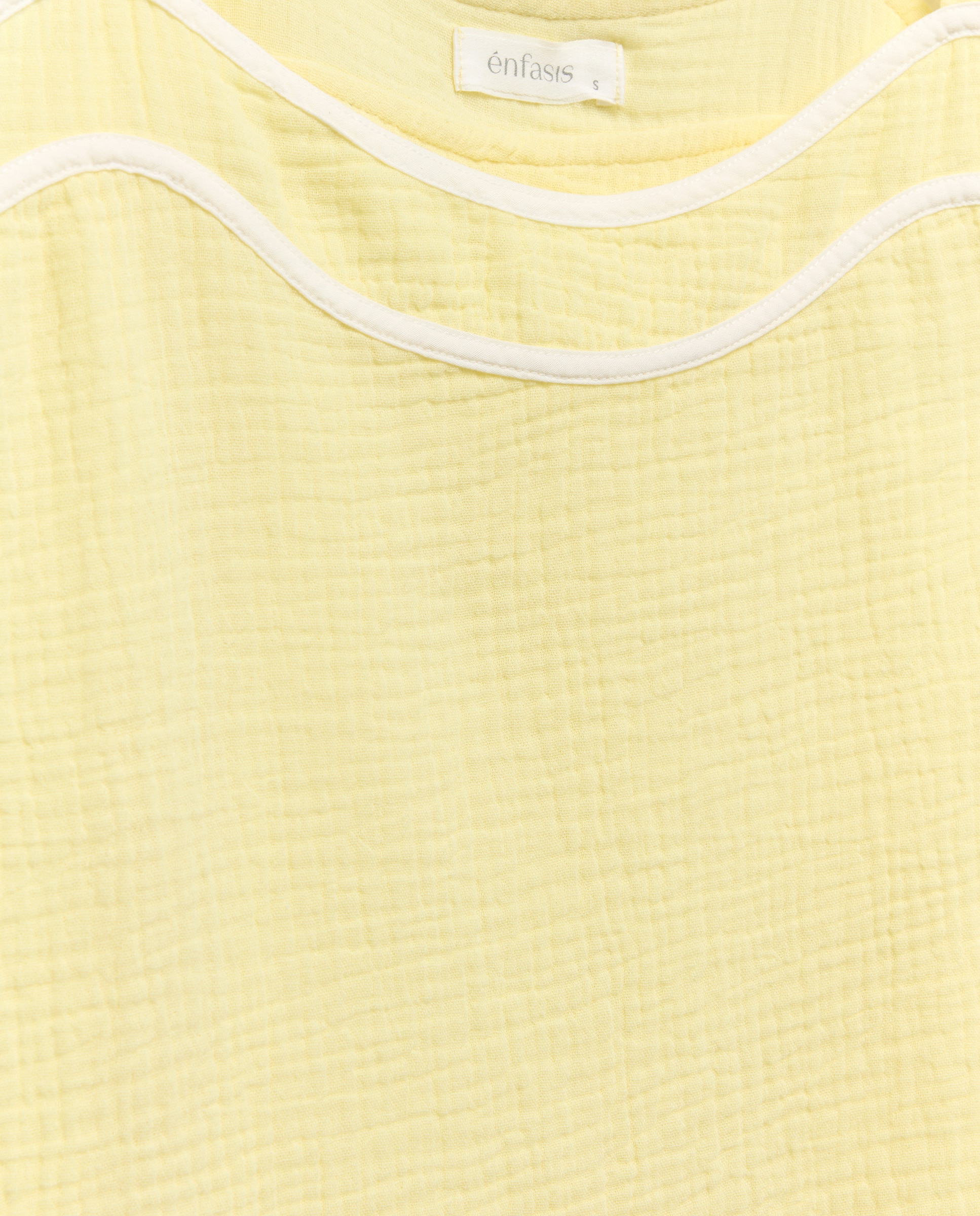 Camisa de Dormir Lisa de Alças 310 Amarelo Claro-5