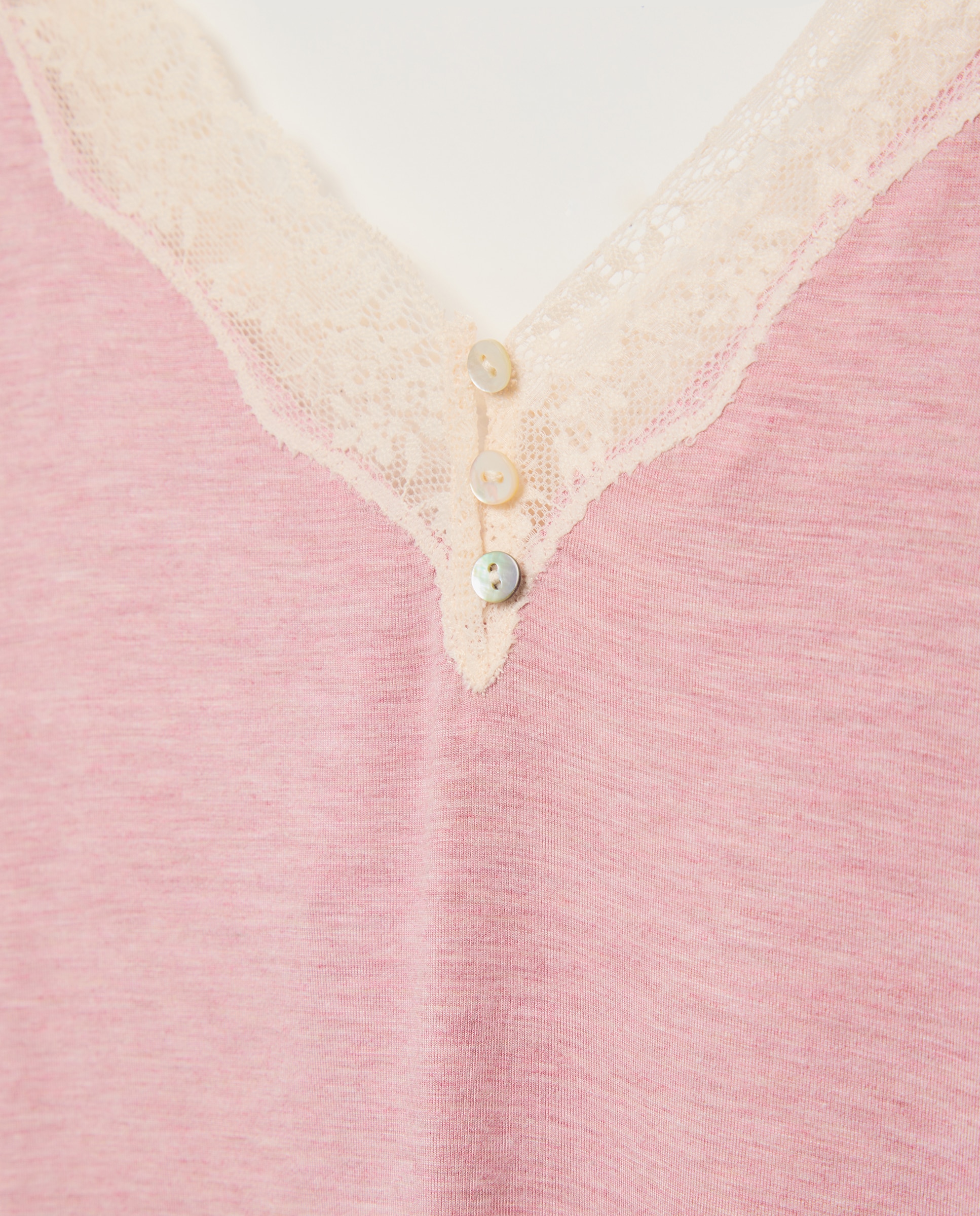 Camisa de Dormir com Detalhes na Gola 200 Rosa-5