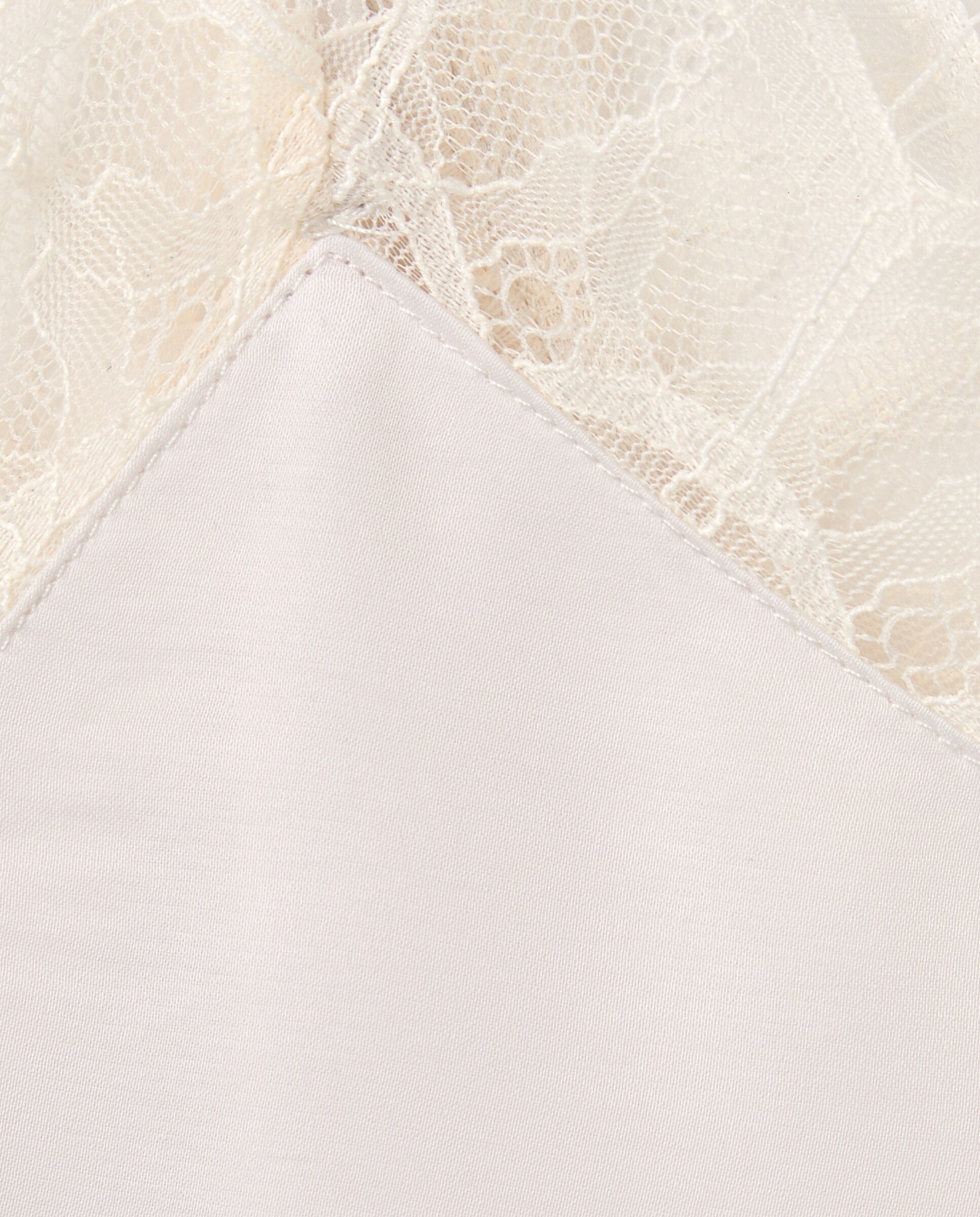 Camisa de Dormir Comprida Acetinada Branco-6