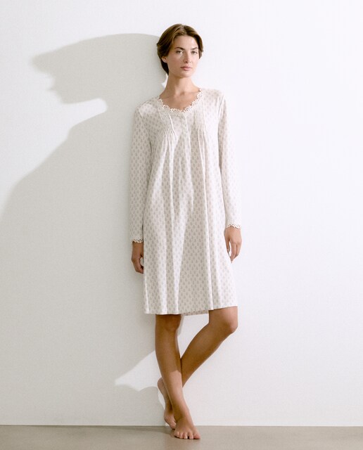 Imagem 0 de Camisa de Dormir de Algodão com Estampado