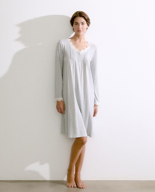 Imagem 0 de Camisa de Dormir de Algodão com Estampado