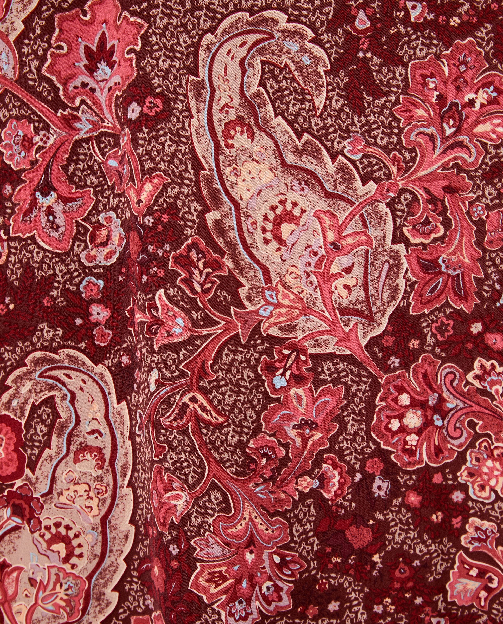 Camisa de Dormir Estampada sem Mangas Vermelho-5