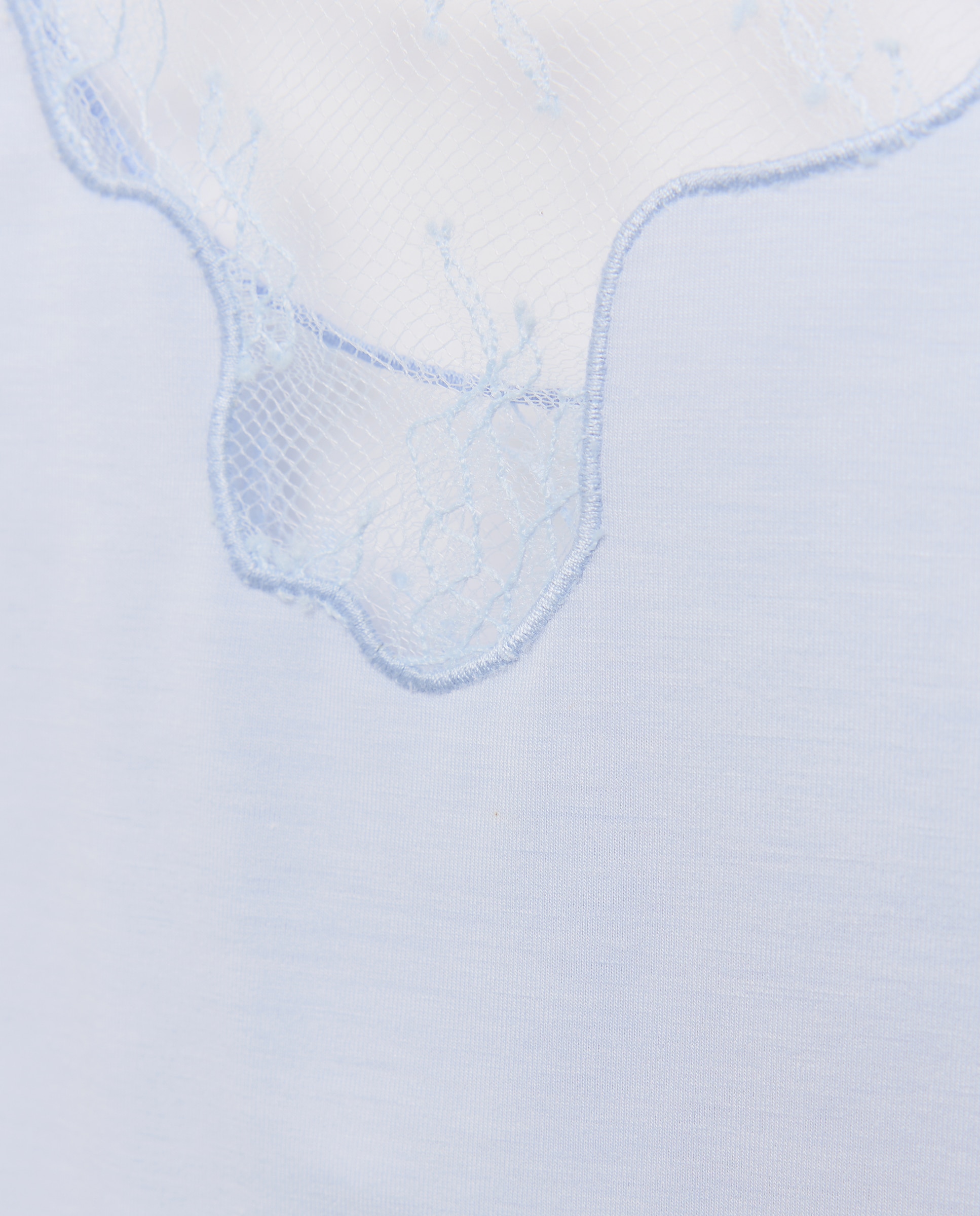 Camisa de Dormir Lisa de Alças 410 Azul Claro-4