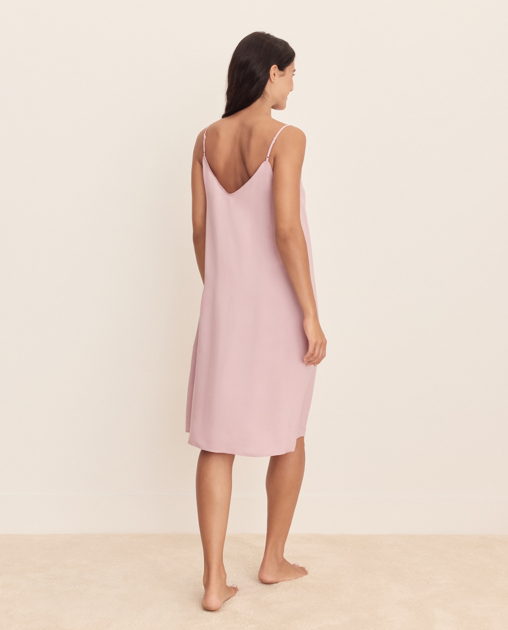 Camisa de Dormir Lisa de Alças 200 Rosa-2