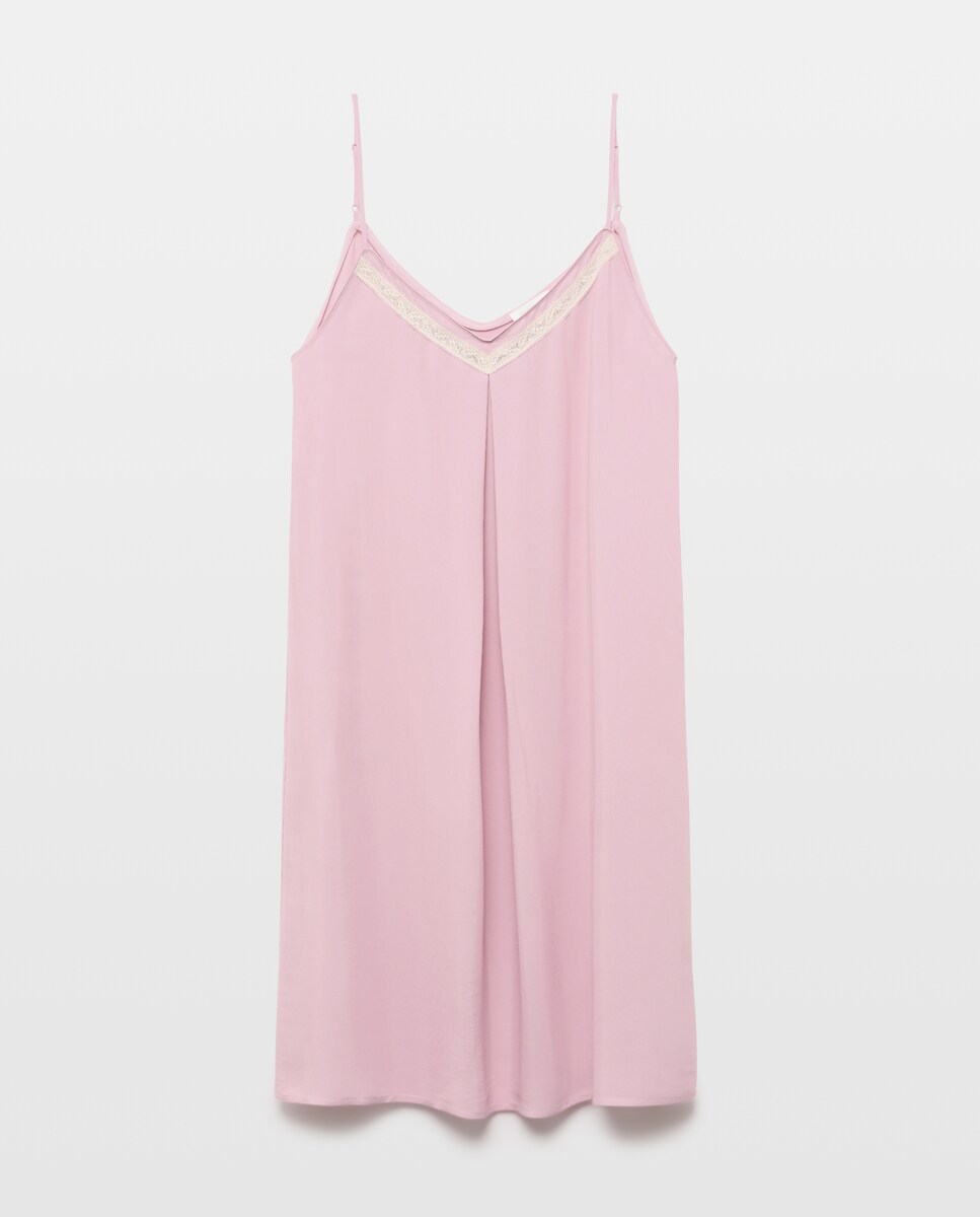 Imagen 1 de Camisón liso de tirantes de mujer 200 Rosa