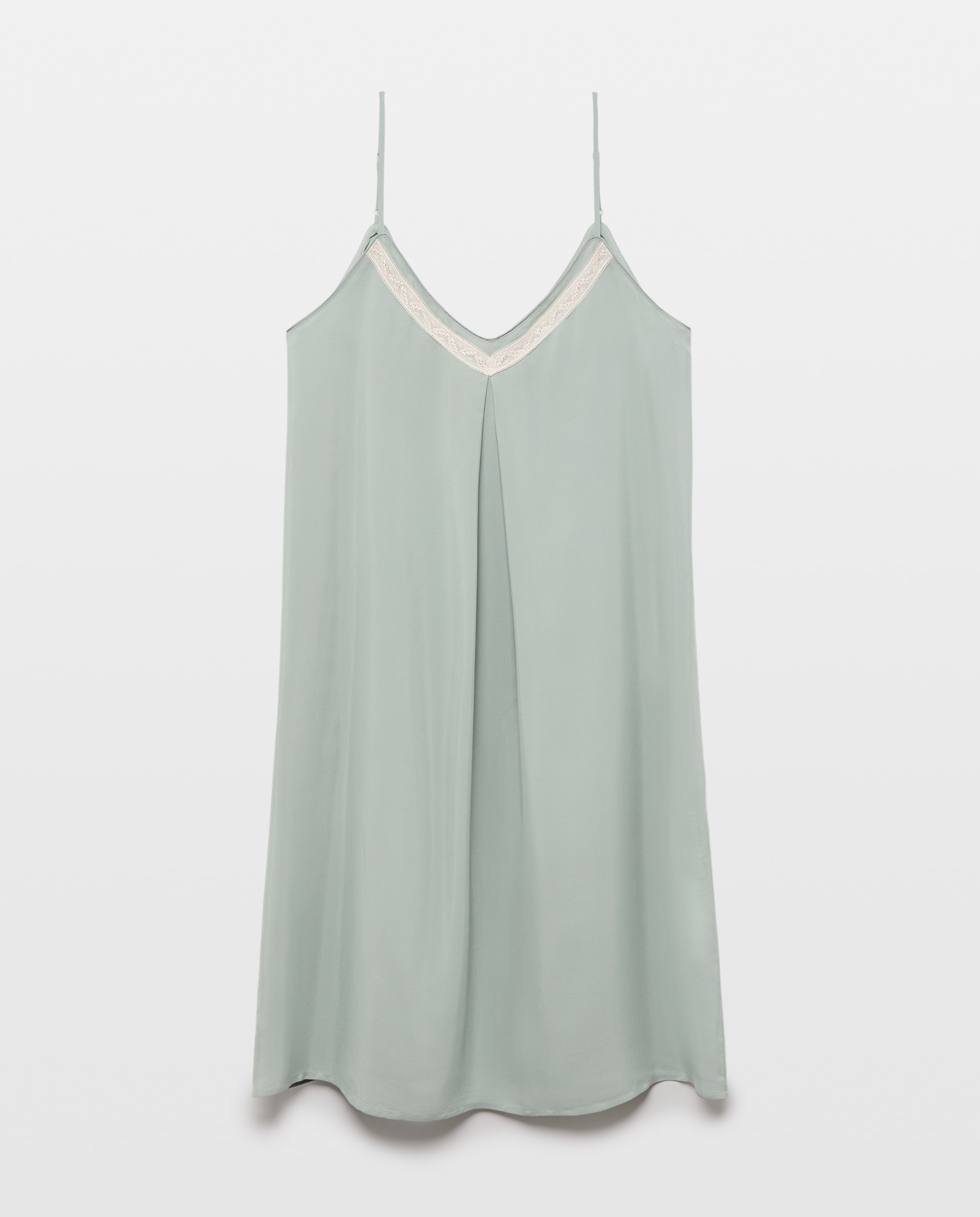 Camisón liso de tirantes de mujer - Énfasis - Verde Verde-4