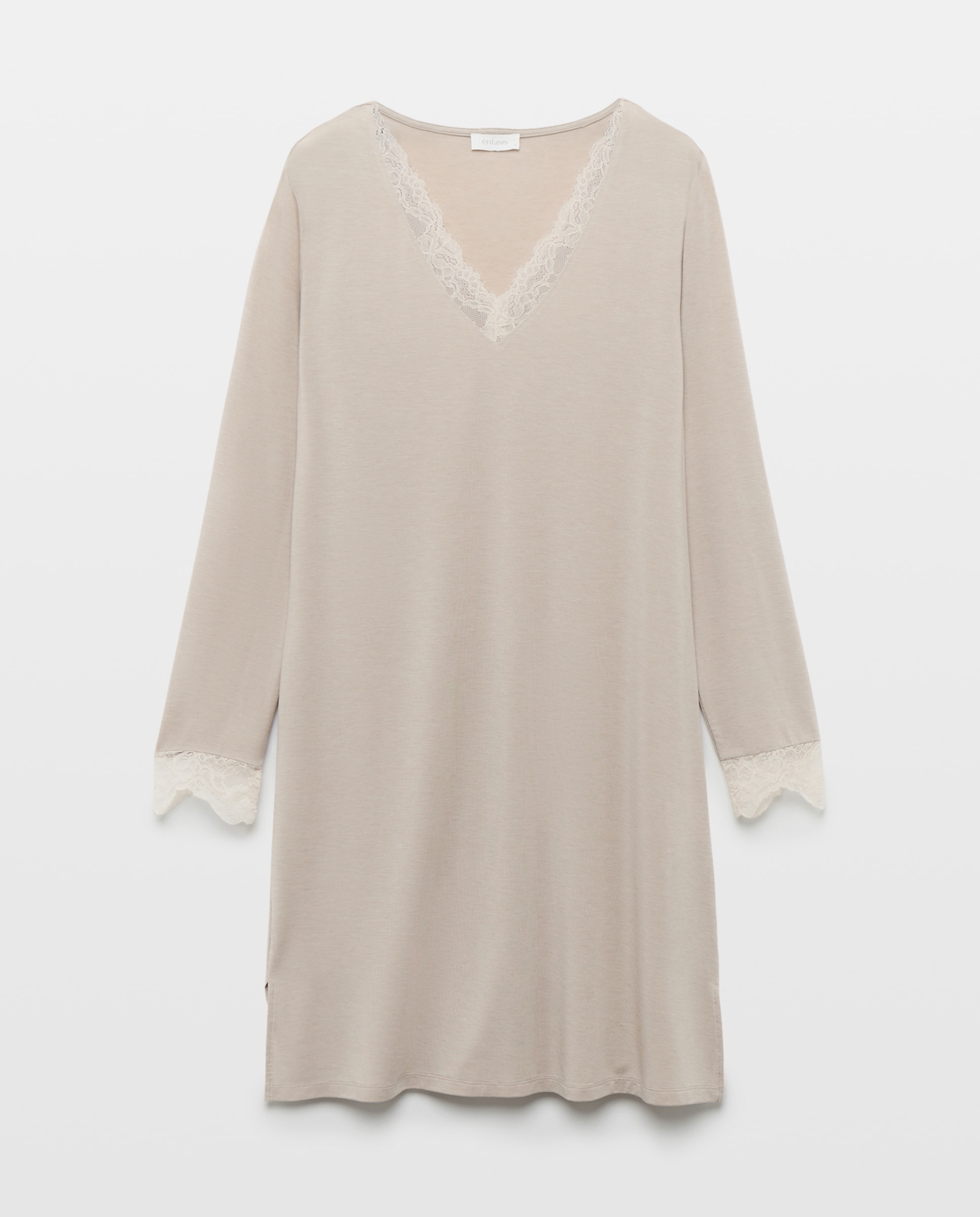 Camisón detalles cuello - Énfasis - Visón claro Visón claro-3