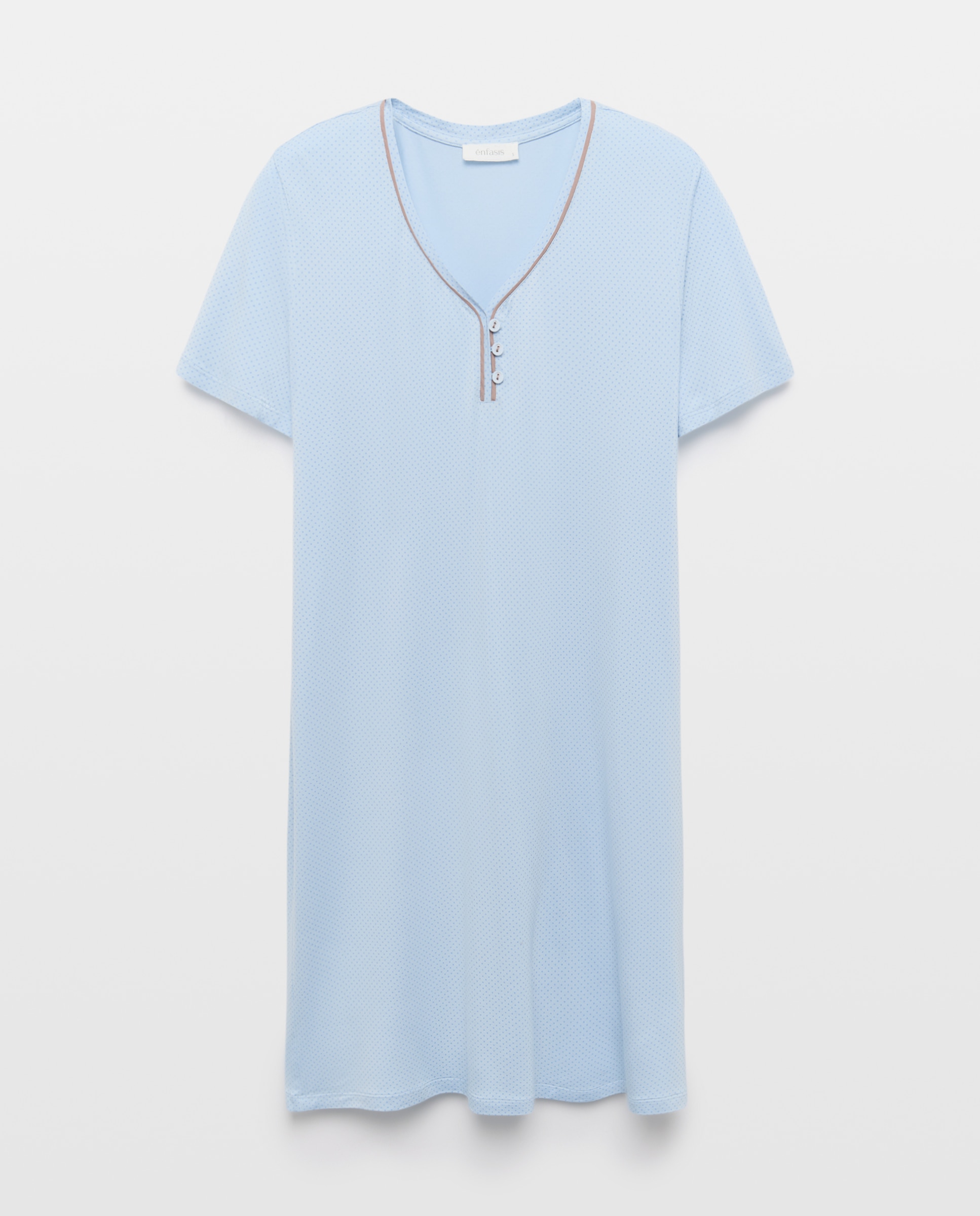 Camisa de dormir de mulher Azul-3