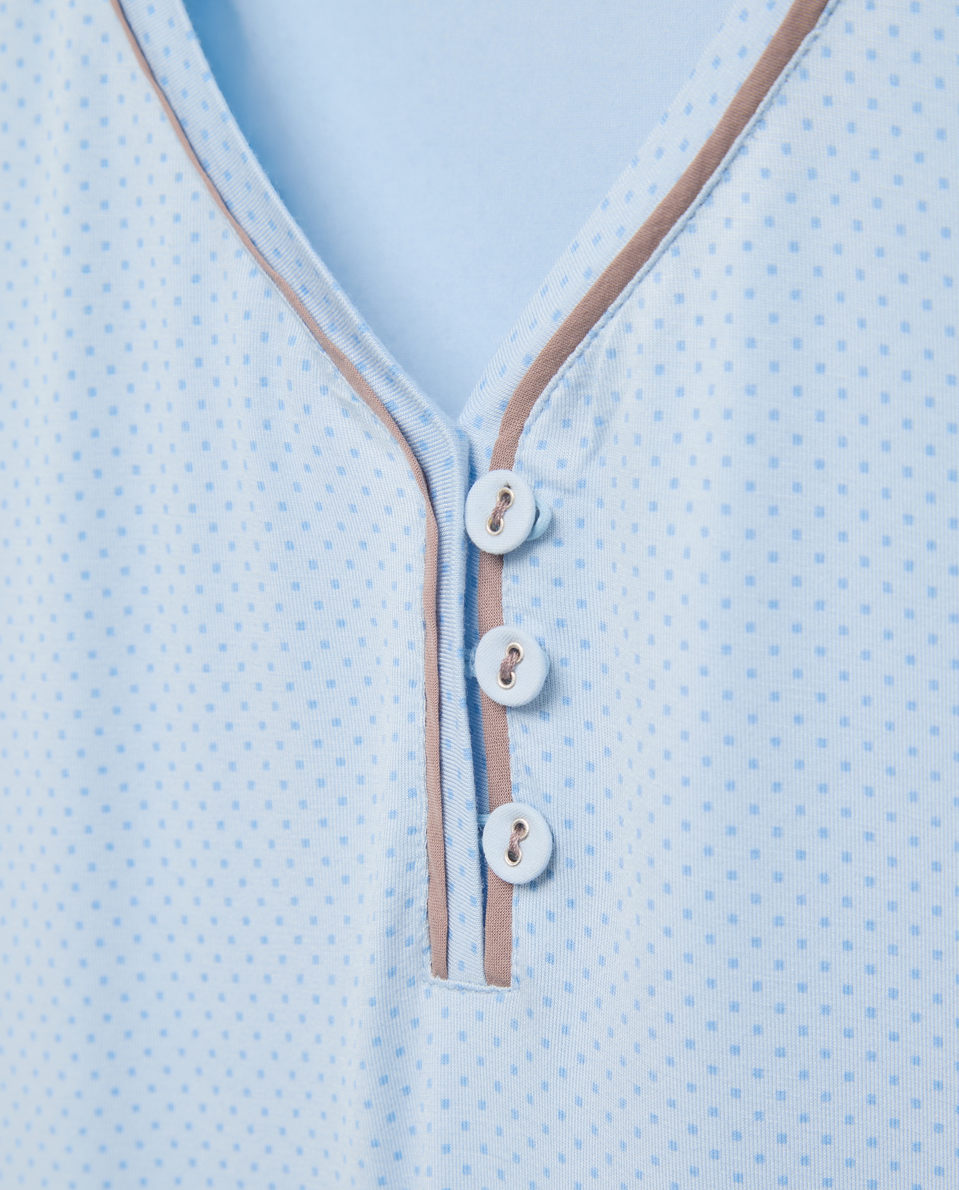Camisa de dormir de mulher Azul-4