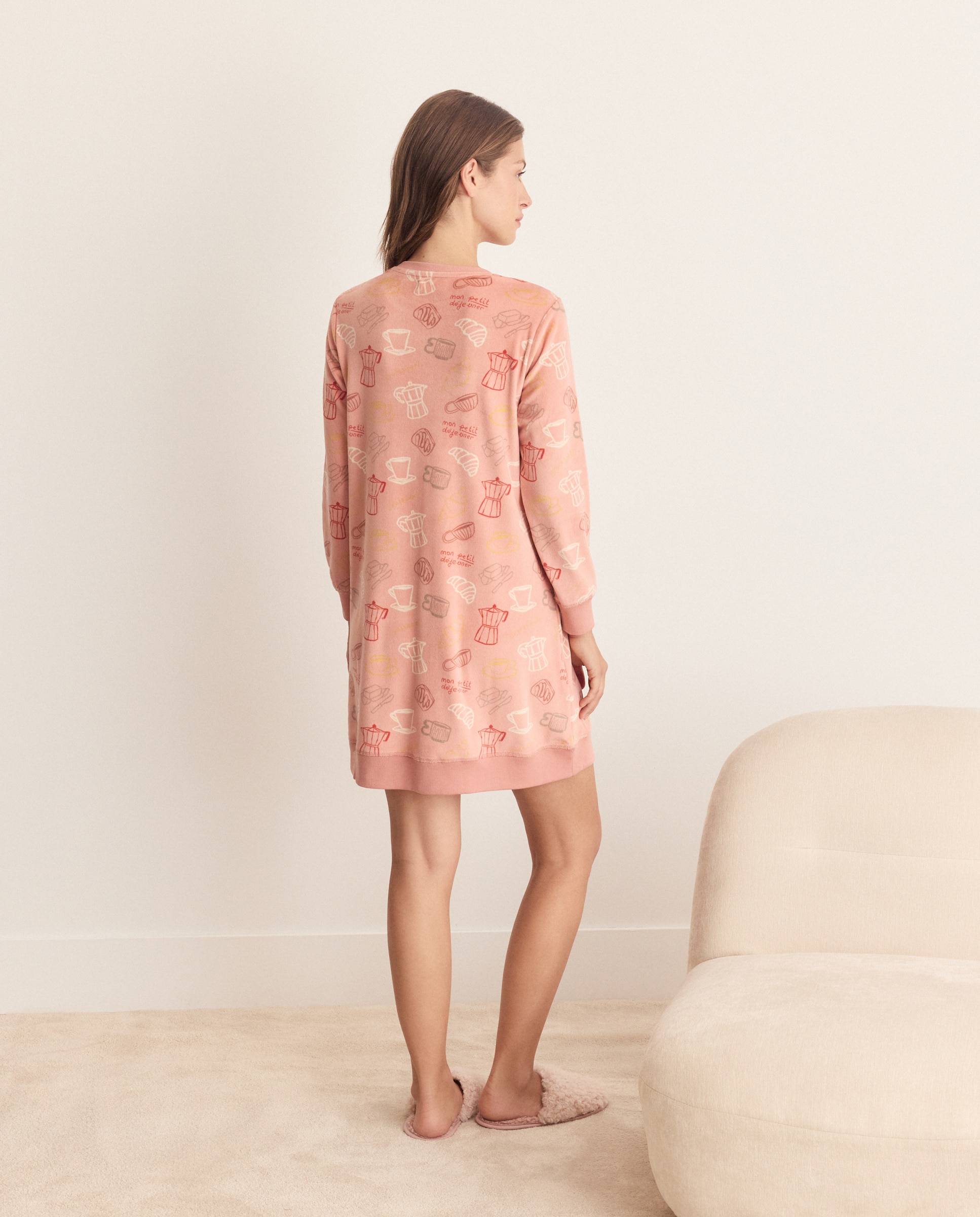 Camisón estampado de mujer - Énfasis - Rosa Rosa-2