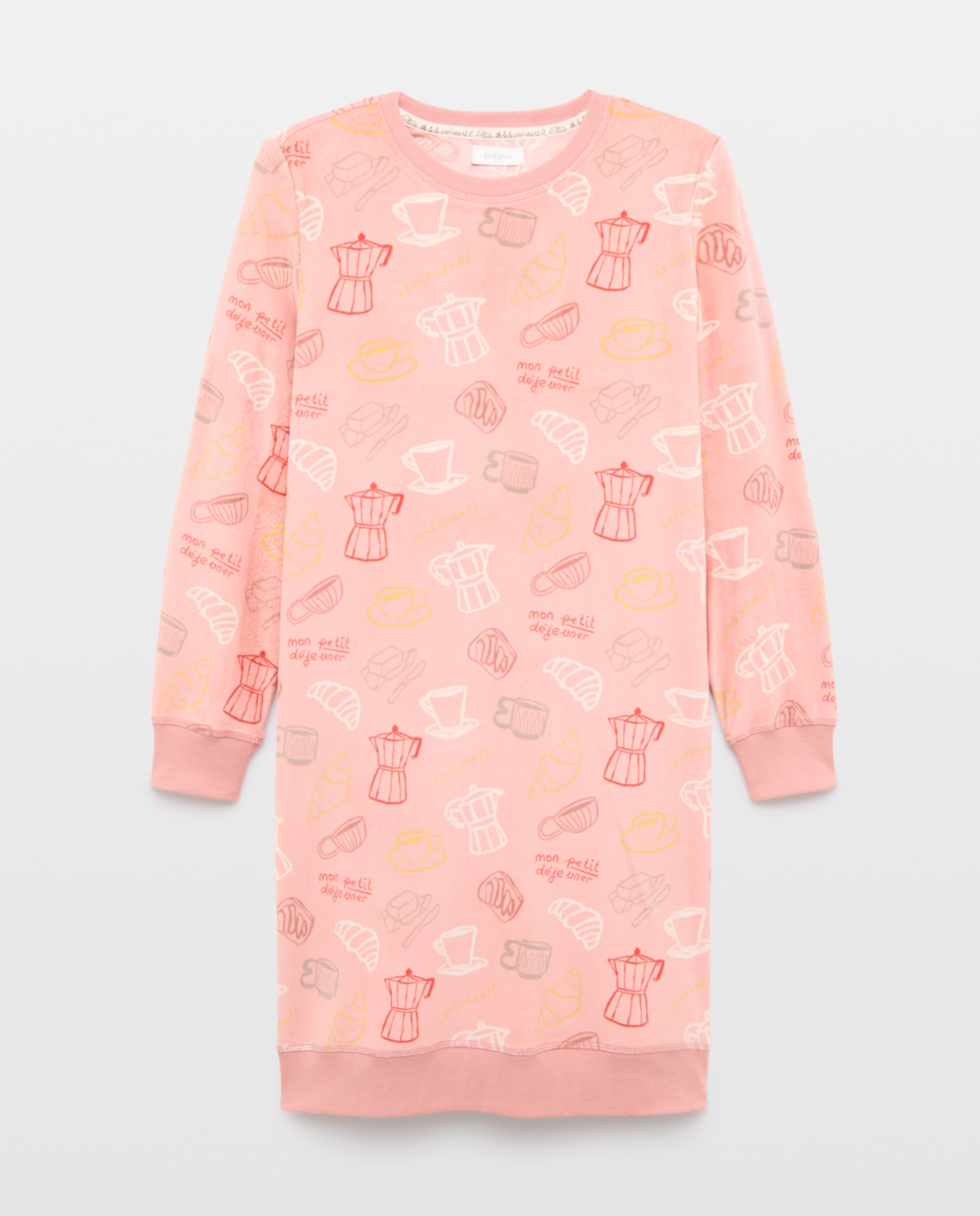 Camisón estampado de mujer - Énfasis - Rosa Rosa-3