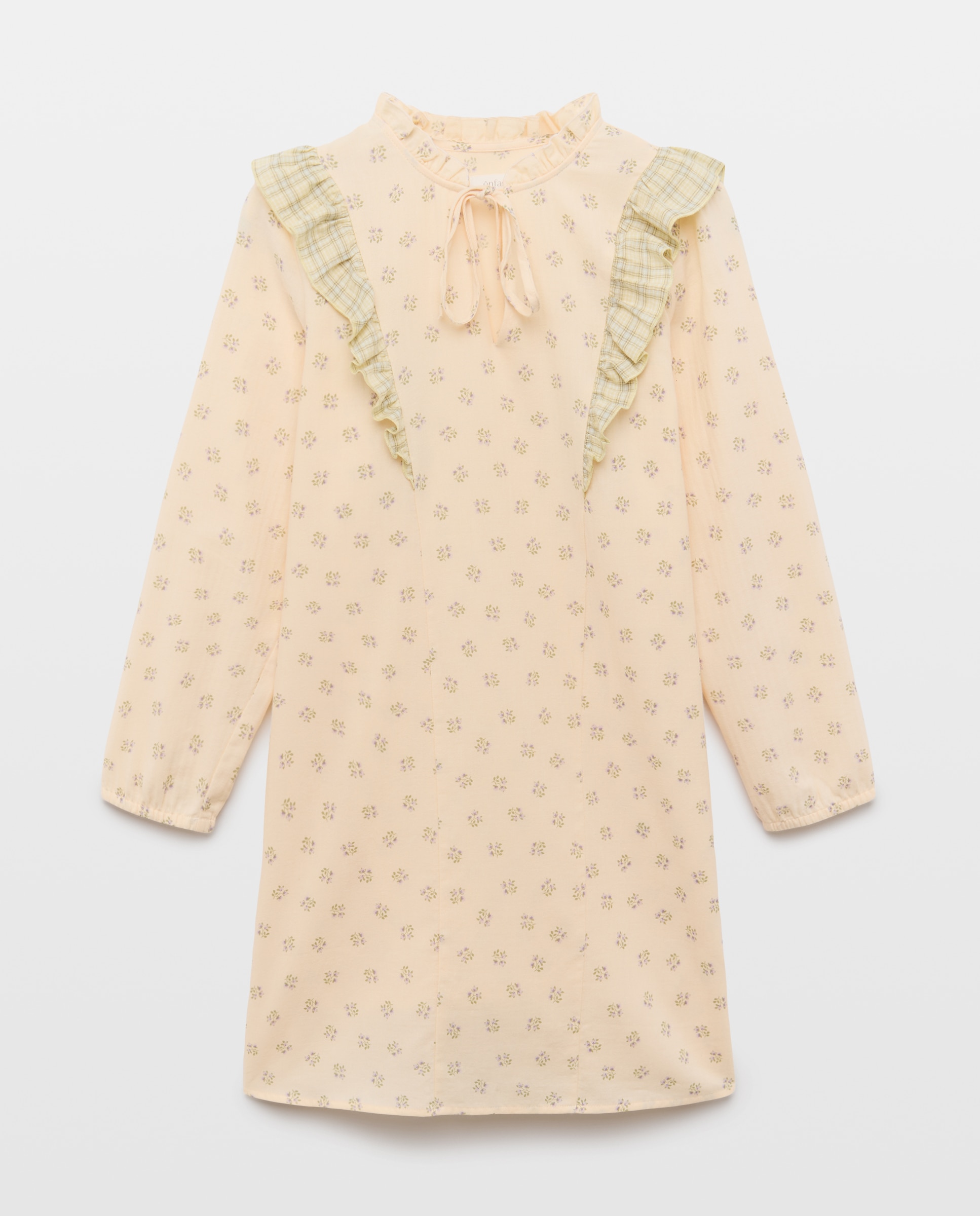 Camisón estampado con volantes de mujer - Énfasis - Morado Morado-4