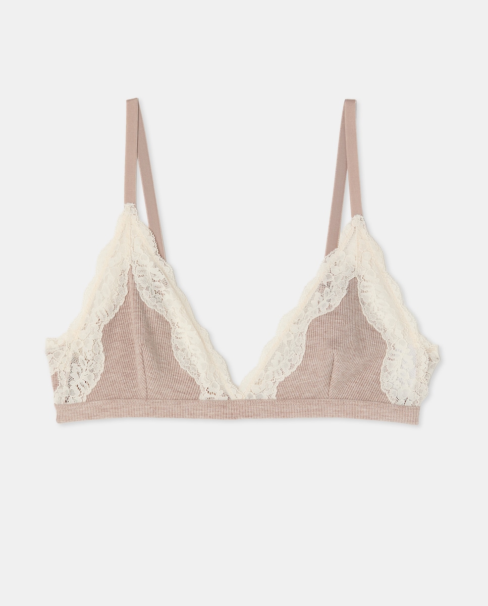 Bralette com Debruado de Renda Castanho-4