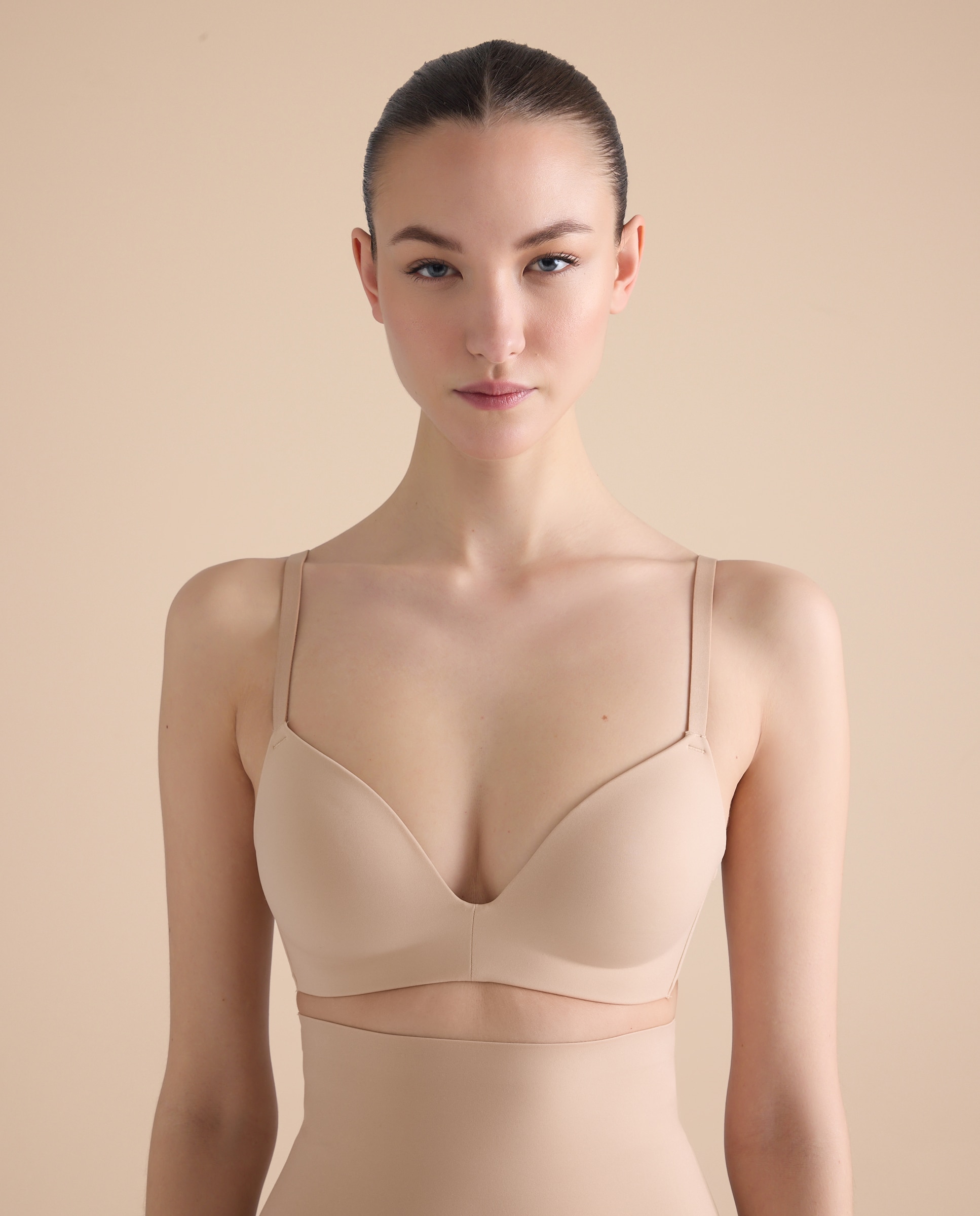 Sujetador triangular sin aros - Énfasis - Beige Beige-3