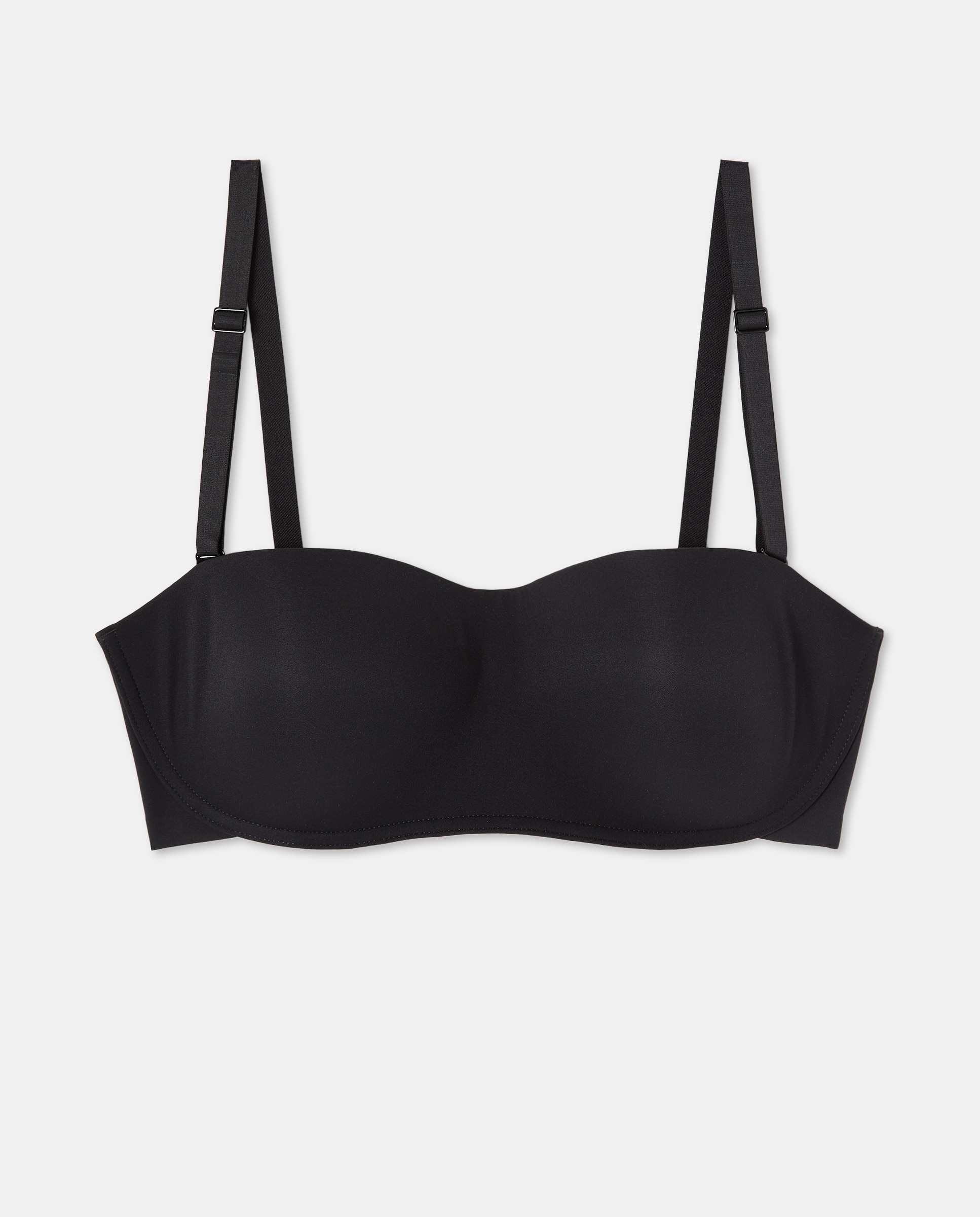 Sujetador bandeau de microfibra - Énfasis - Negro Negro-1