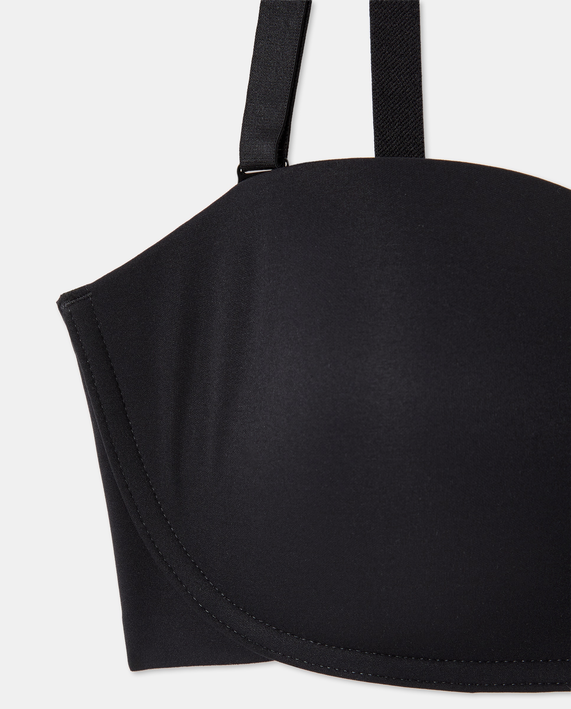 Sujetador bandeau de microfibra - Énfasis - Negro Negro-2
