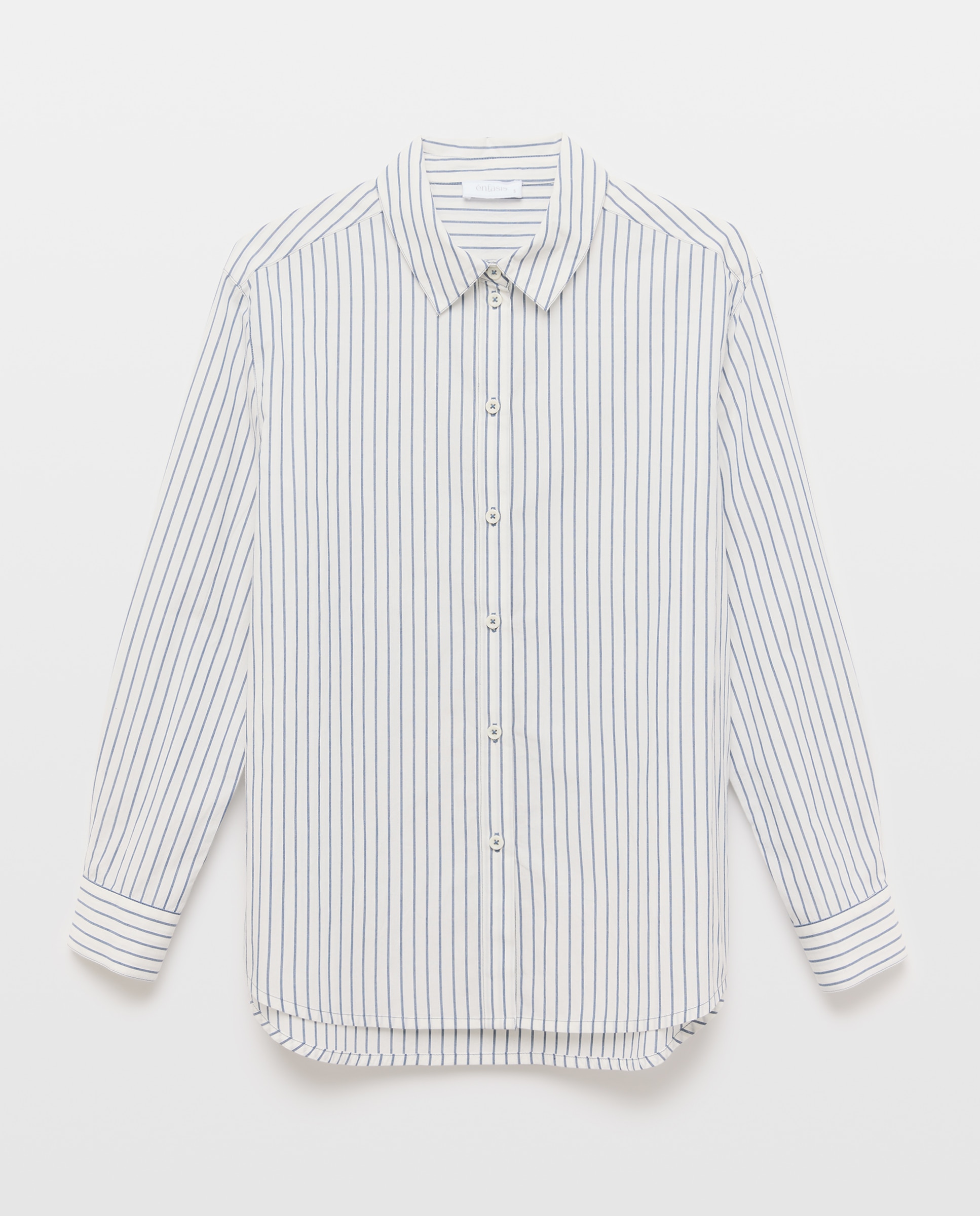 Camisa às Riscas Branco-4