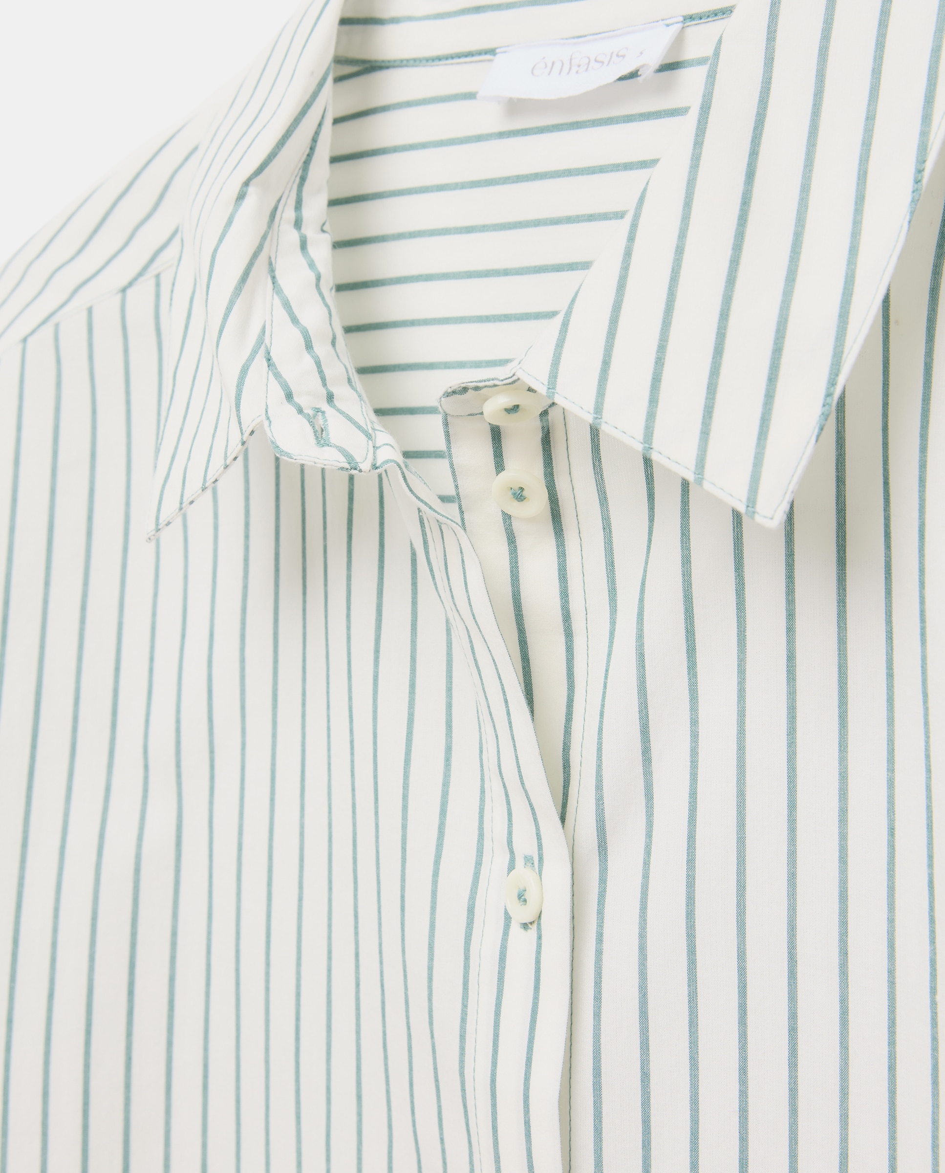 Camisa às Riscas Branco-5