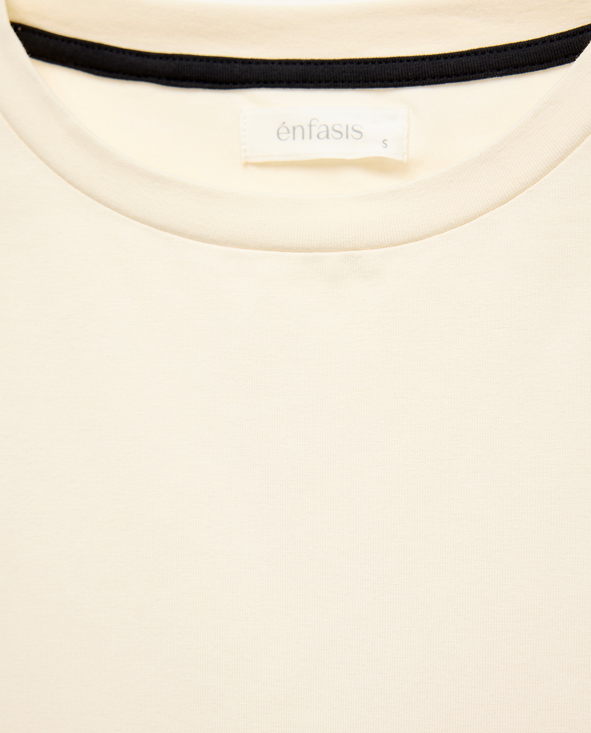 T-shirt Lisa com Decote Redondo Branco-marfim-5