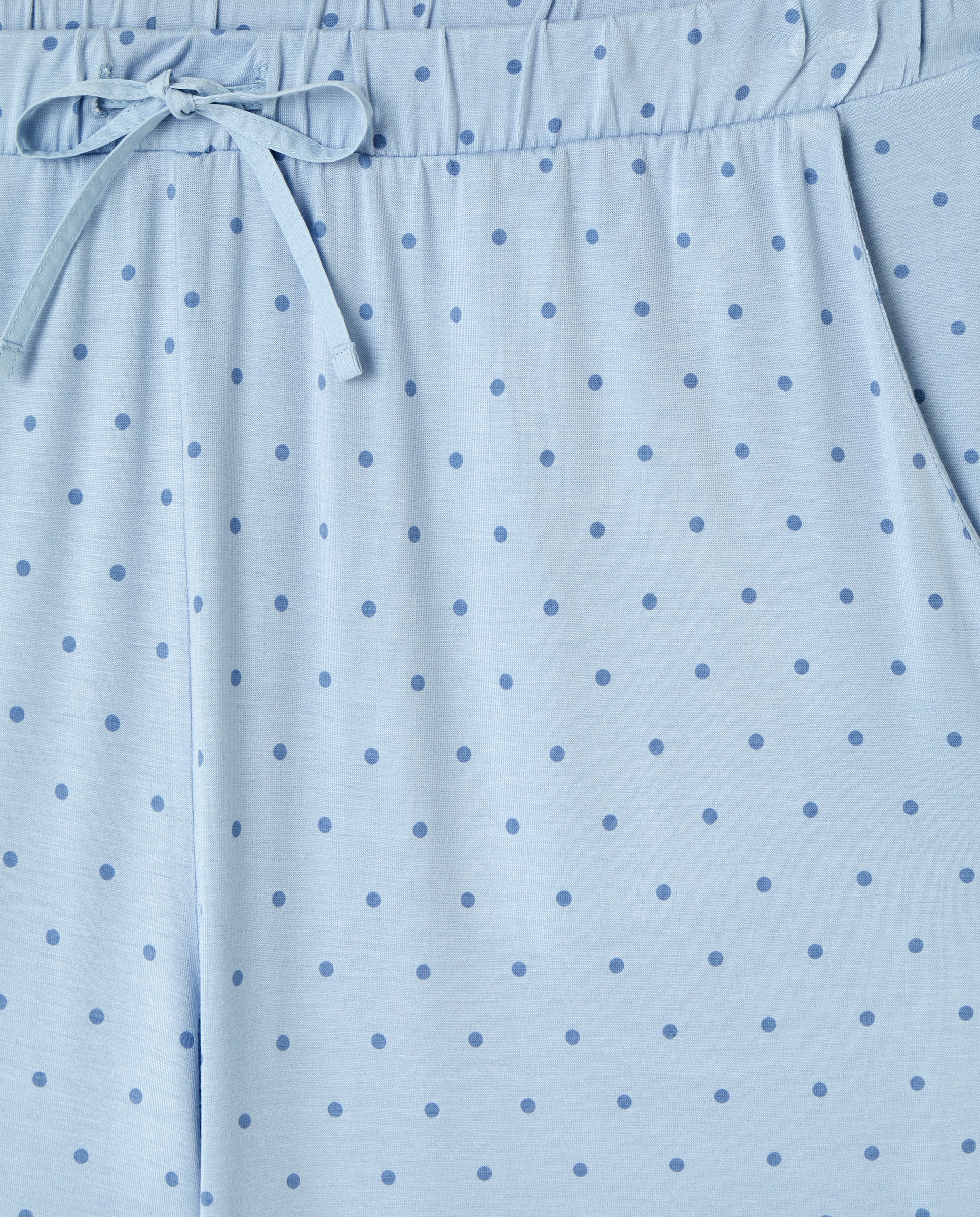 Calças Regular de Pijama às Bolinhas Cerúleo-5