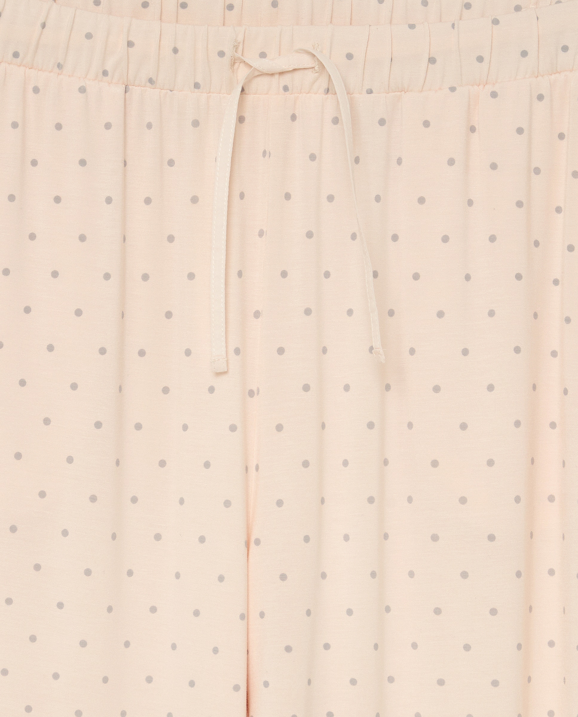Calças Regular de Pijama às Bolinhas 120 Cru-5