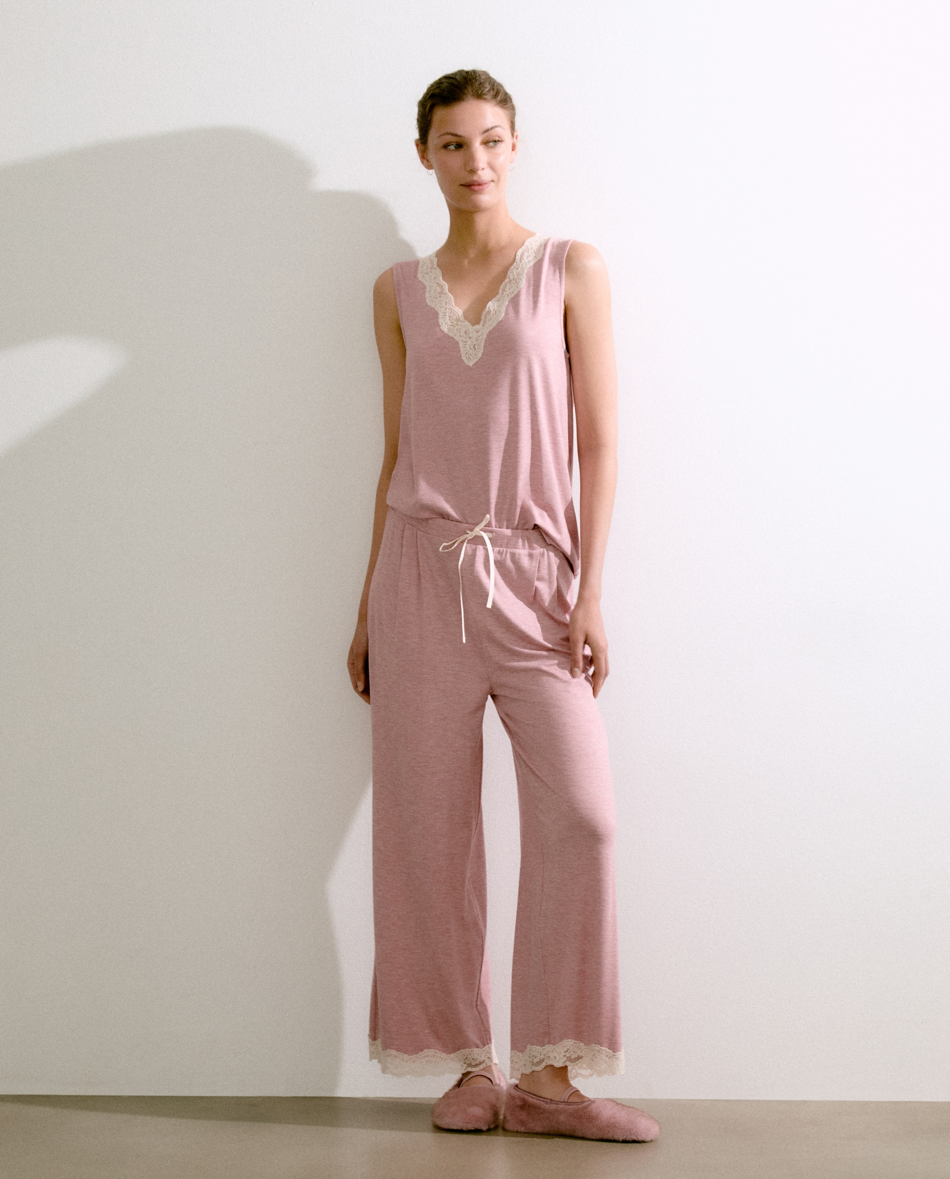 Calças Regular Homewear 200 Rosa-1