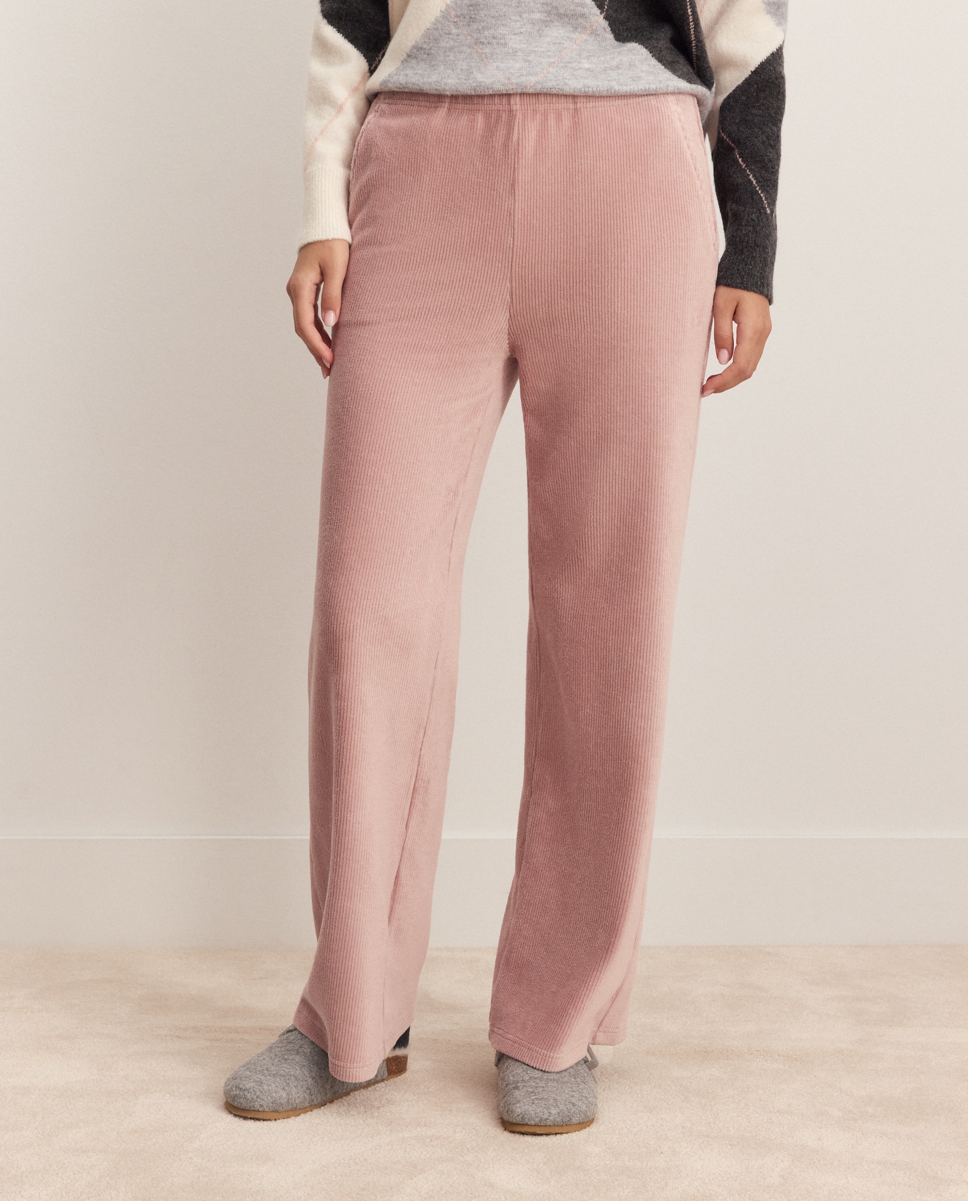 Pantalón con goma en cintura de mujer - Énfasis - 220 Rosa palo 220 Rosa palo-2
