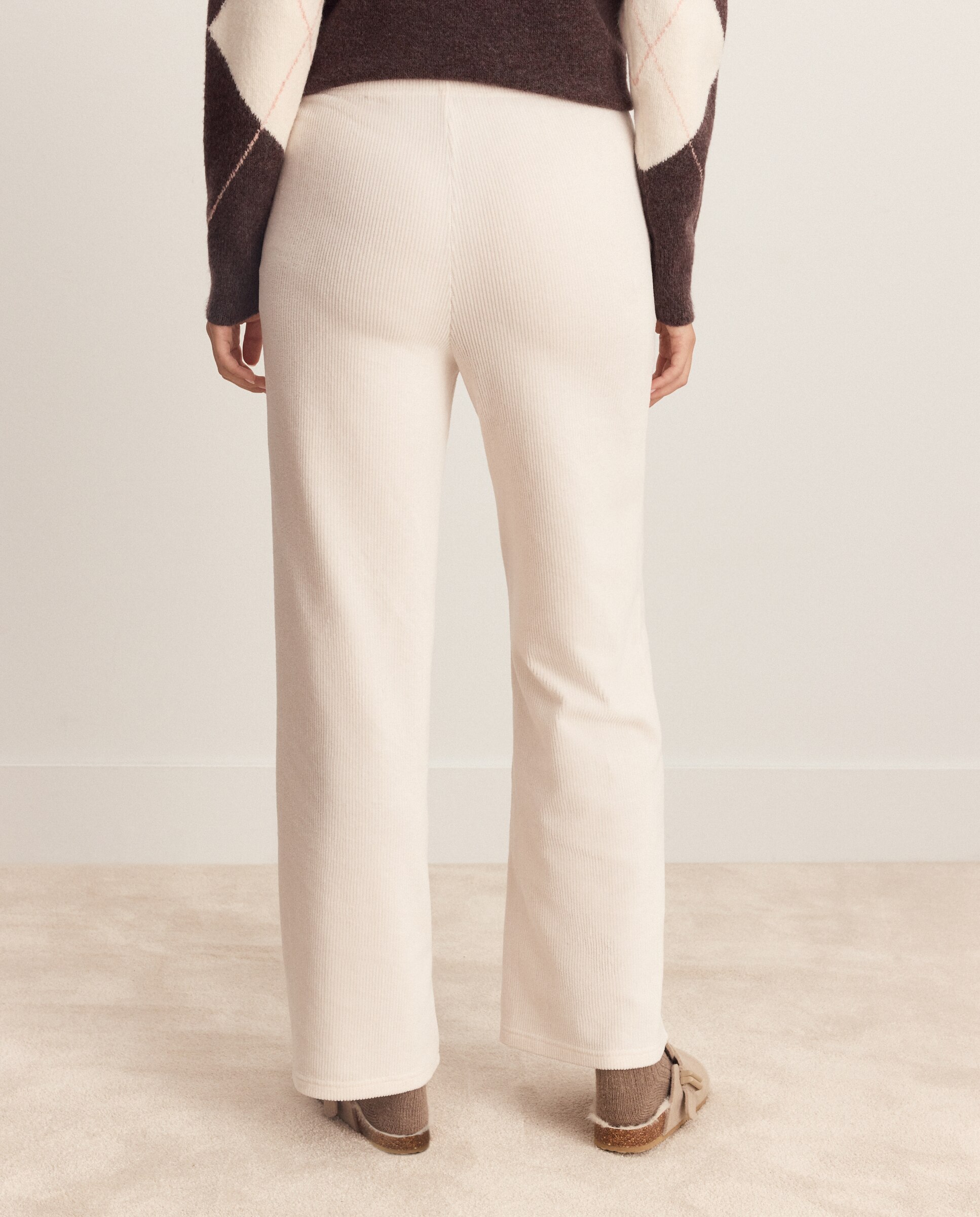 Pantalón con goma en cintura de mujer - Énfasis - 120 Crudo 120 Crudo-3