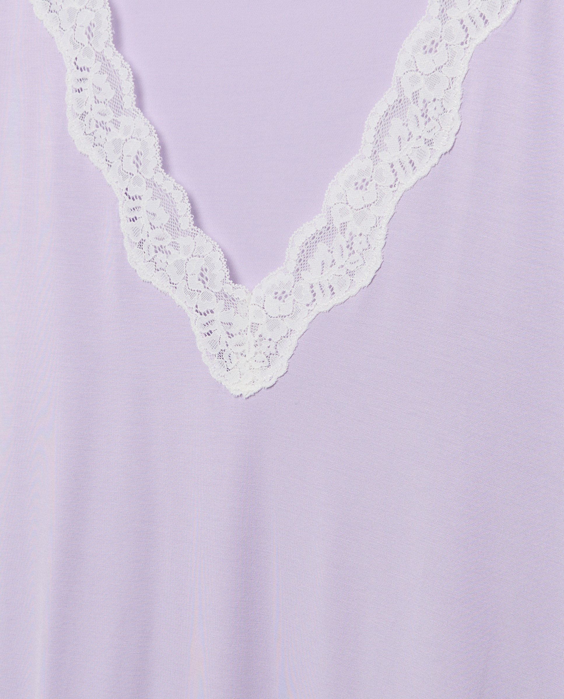 T-shirt Lisa de Decote com Renda 282 Malva-5