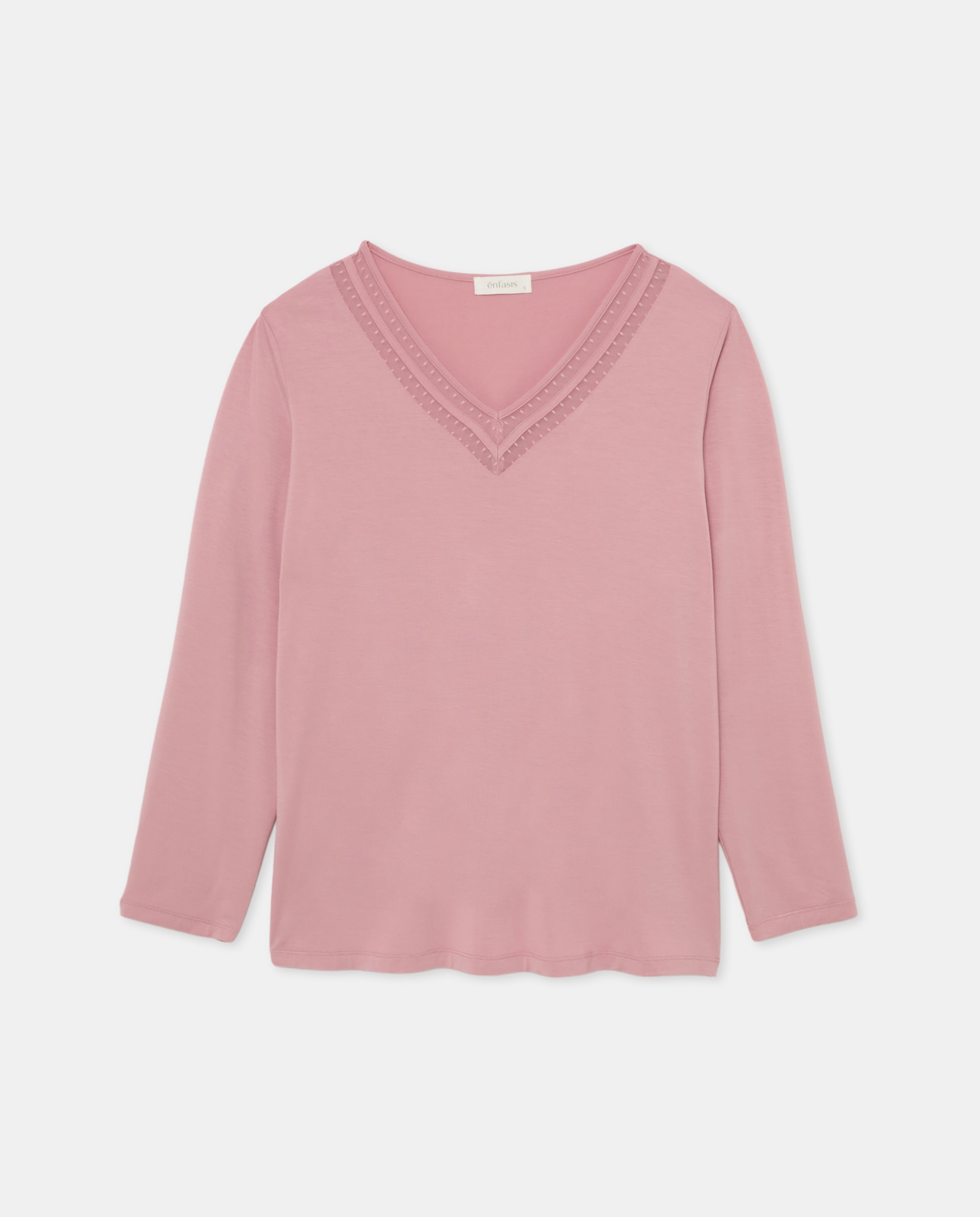 Camisola de pijama com manga comprida 200 Rosa-4