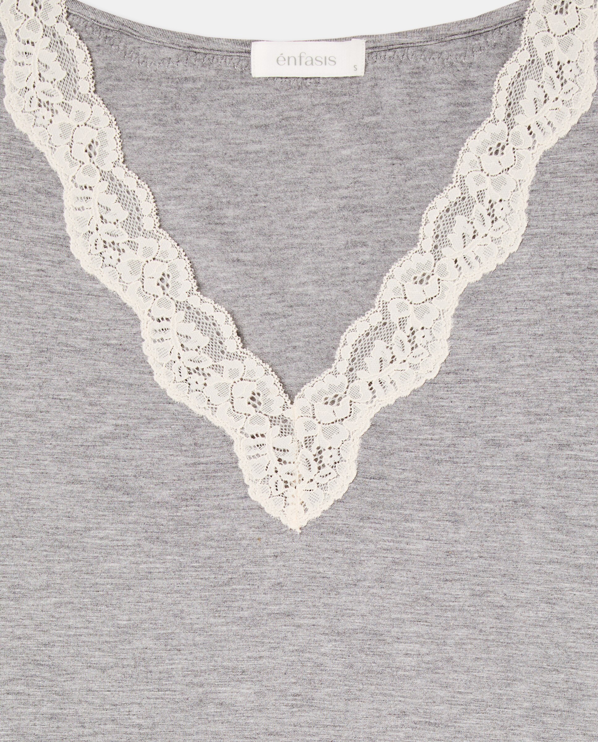 Camisola de Pijama com Alças 820 Cinzento Médio-5