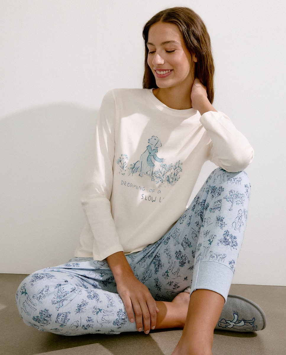 Camisola de Pijama Branco-marfim-1